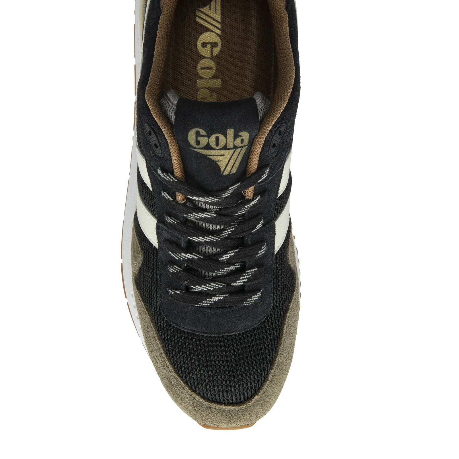 Gola Delta Sneaker (Men) - Black/Khaki/Off White - Image 5