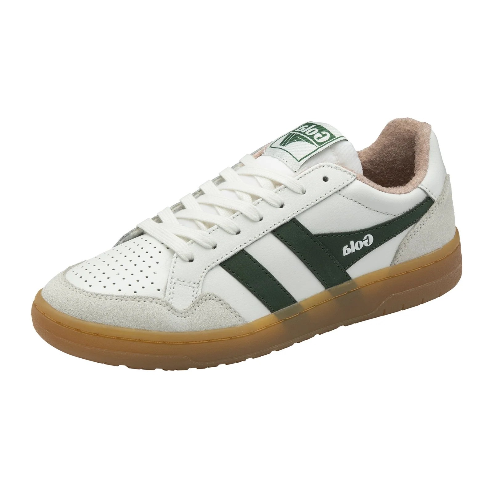 Gola Eagle '86 Sneaker (Women) - White/Evergreen/Rose/Gum - Image 2