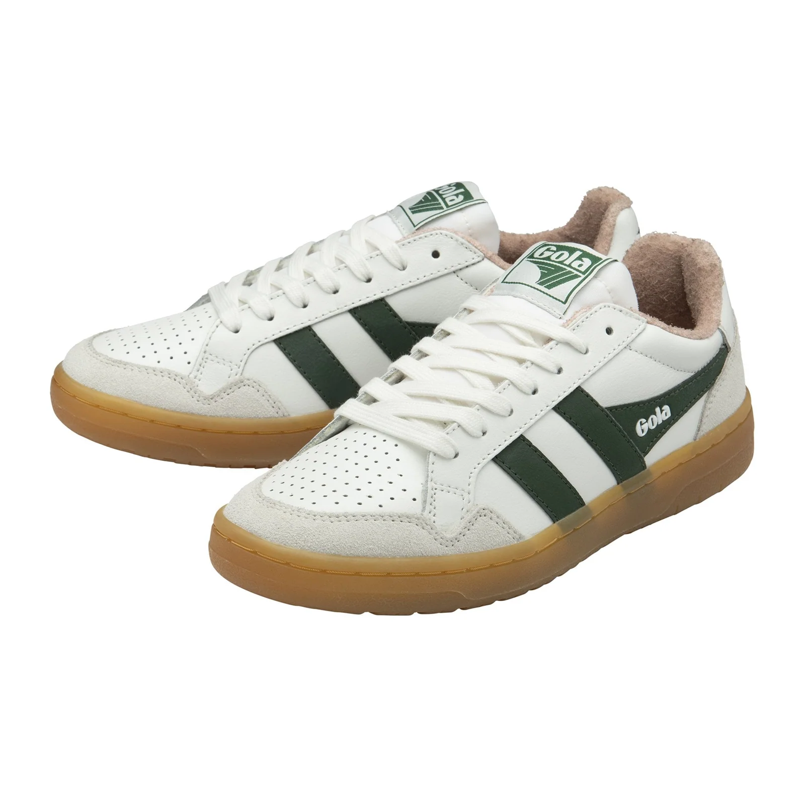 Gola Eagle '86 Sneaker (Women) - White/Evergreen/Rose/Gum - Image 3