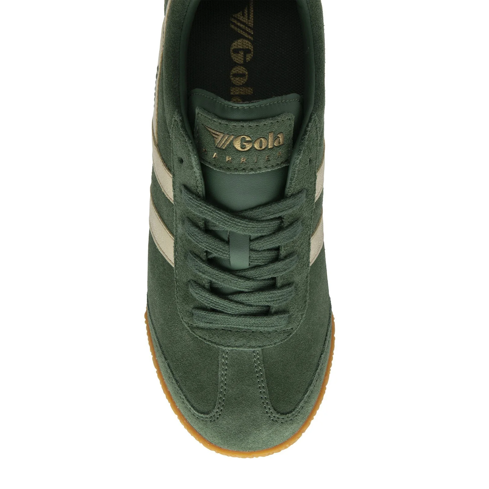 Gola Harrier Mirror Sneaker (Women) - Evergreen/Gold/Gum - Image 5
