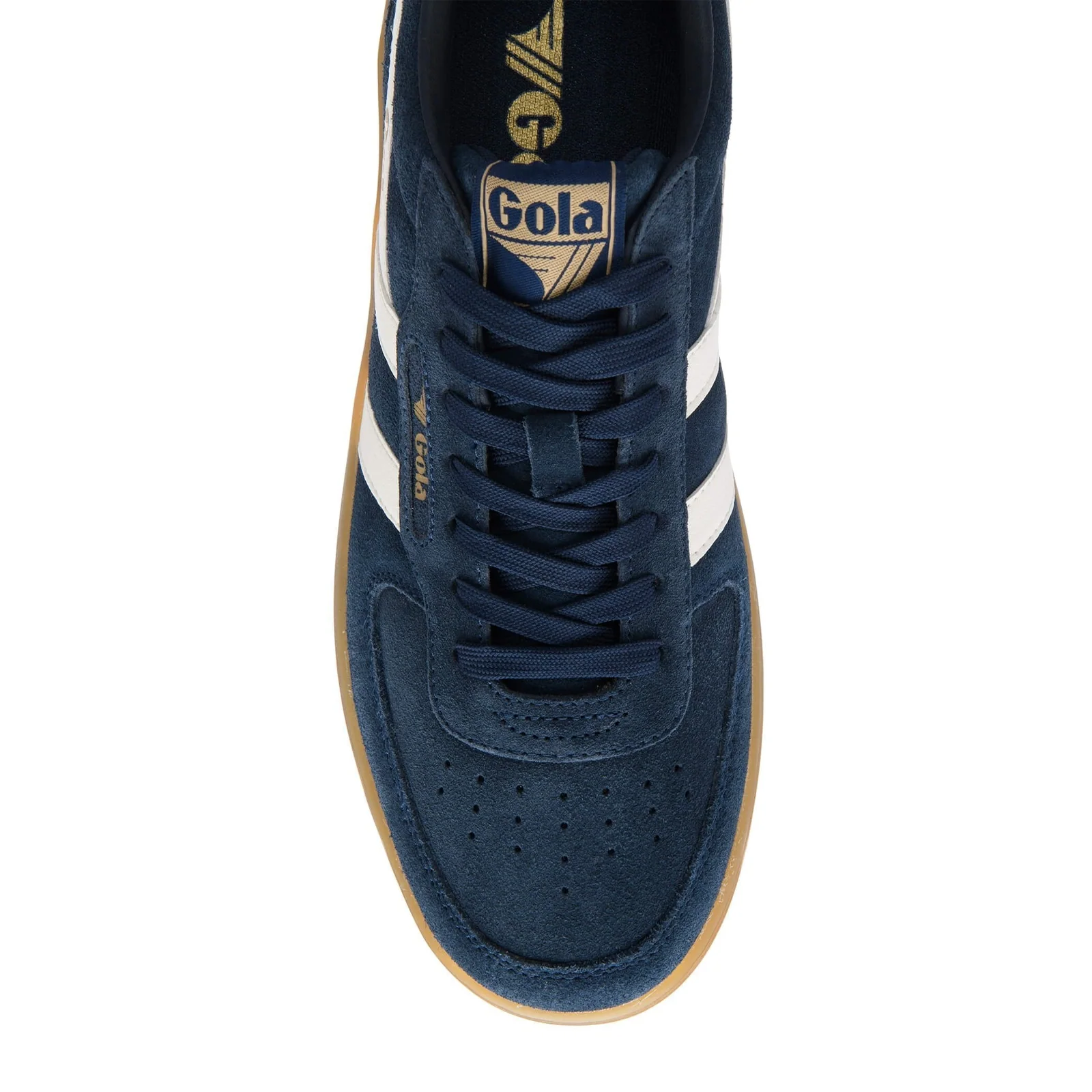 Gola Hawk Suede '86 Sneaker (Men) - Navy/Off White/Gum - Image 5