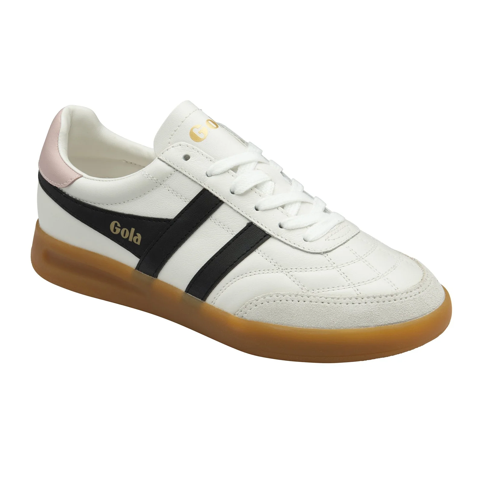 Gola Stadia Leather Sneaker (Women) - White/Black/Chalk Pink/Gum - Image 2