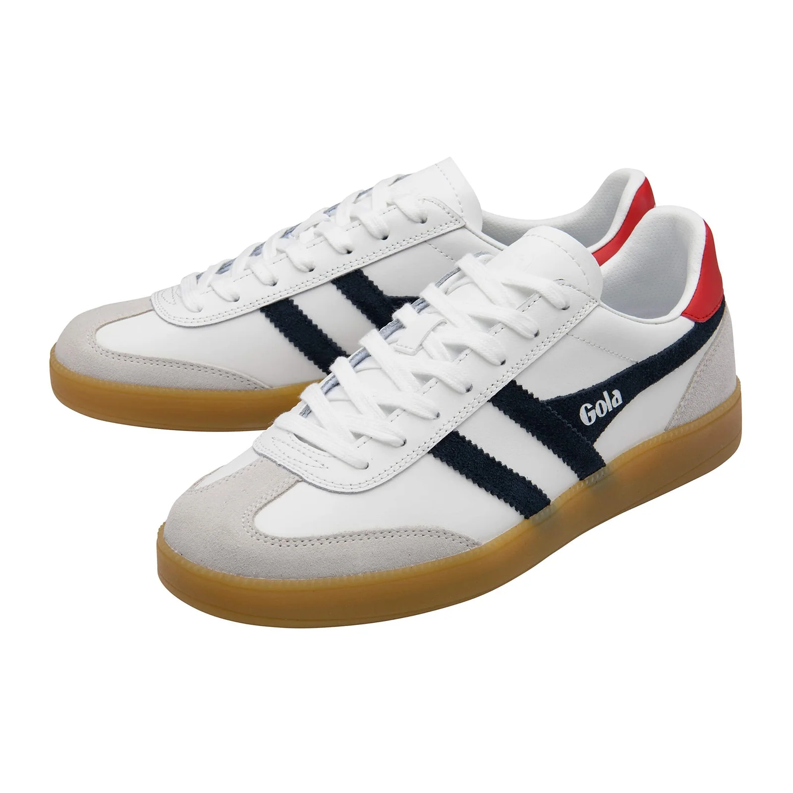 Gola Viper Leather Sneaker (Men) - White/Navy/Red/Gum - Image 3
