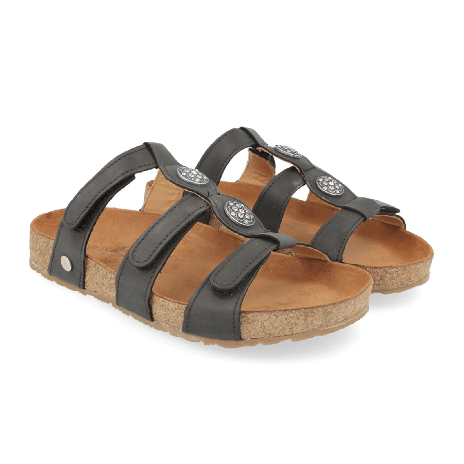 Haflinger Alice Slide Sandal (Women) - Black