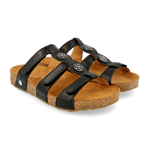 Haflinger Alice Slide Sandal (Women) - Black New - Image 2