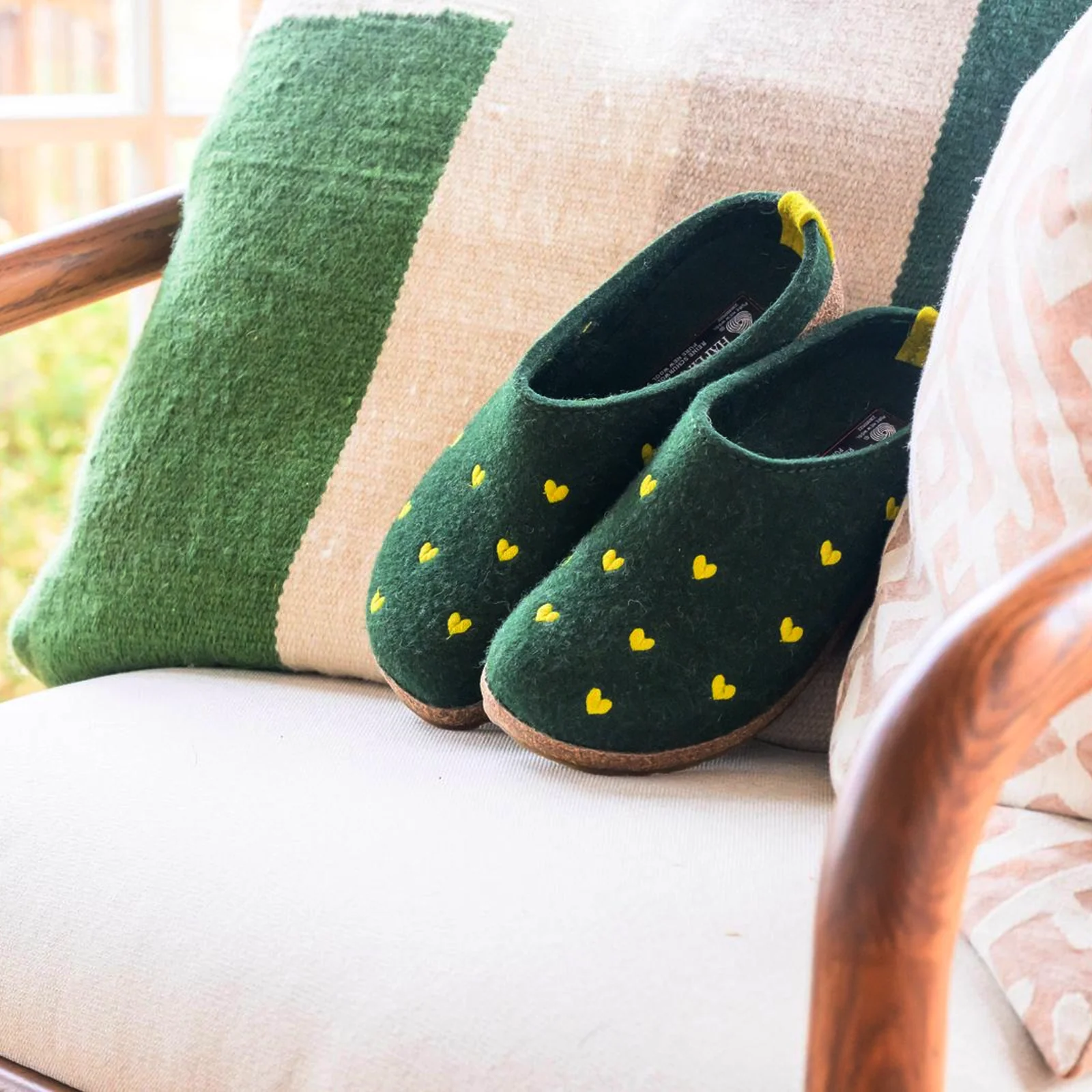 Haflinger Cuoricini Clog (Women) - Spruce - Image 3