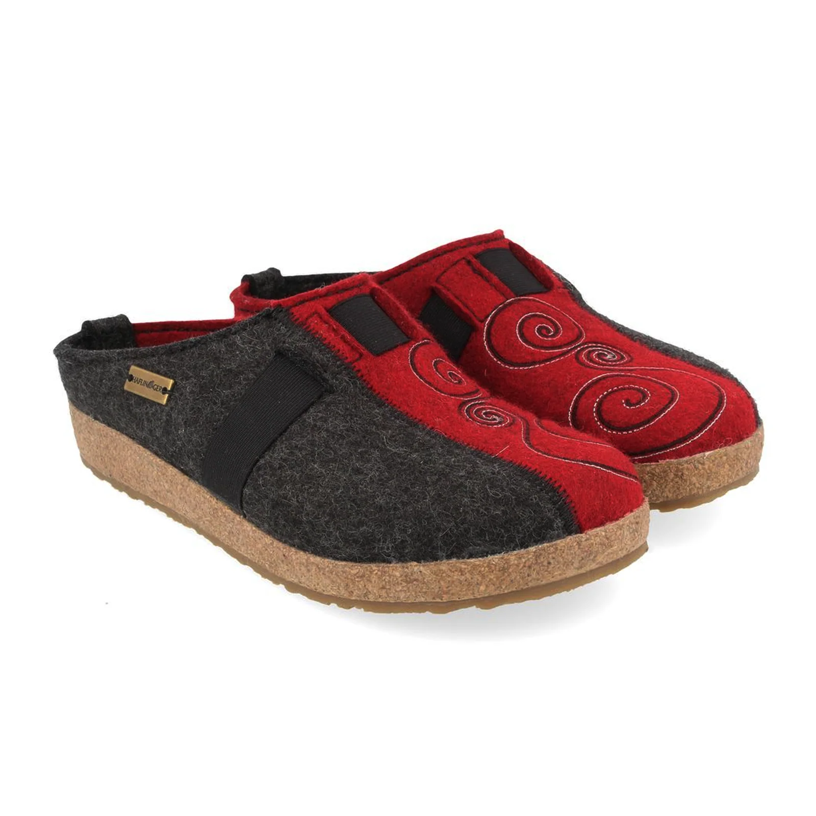 Haflinger Magic Clog (Women) - Charcoal/Chili