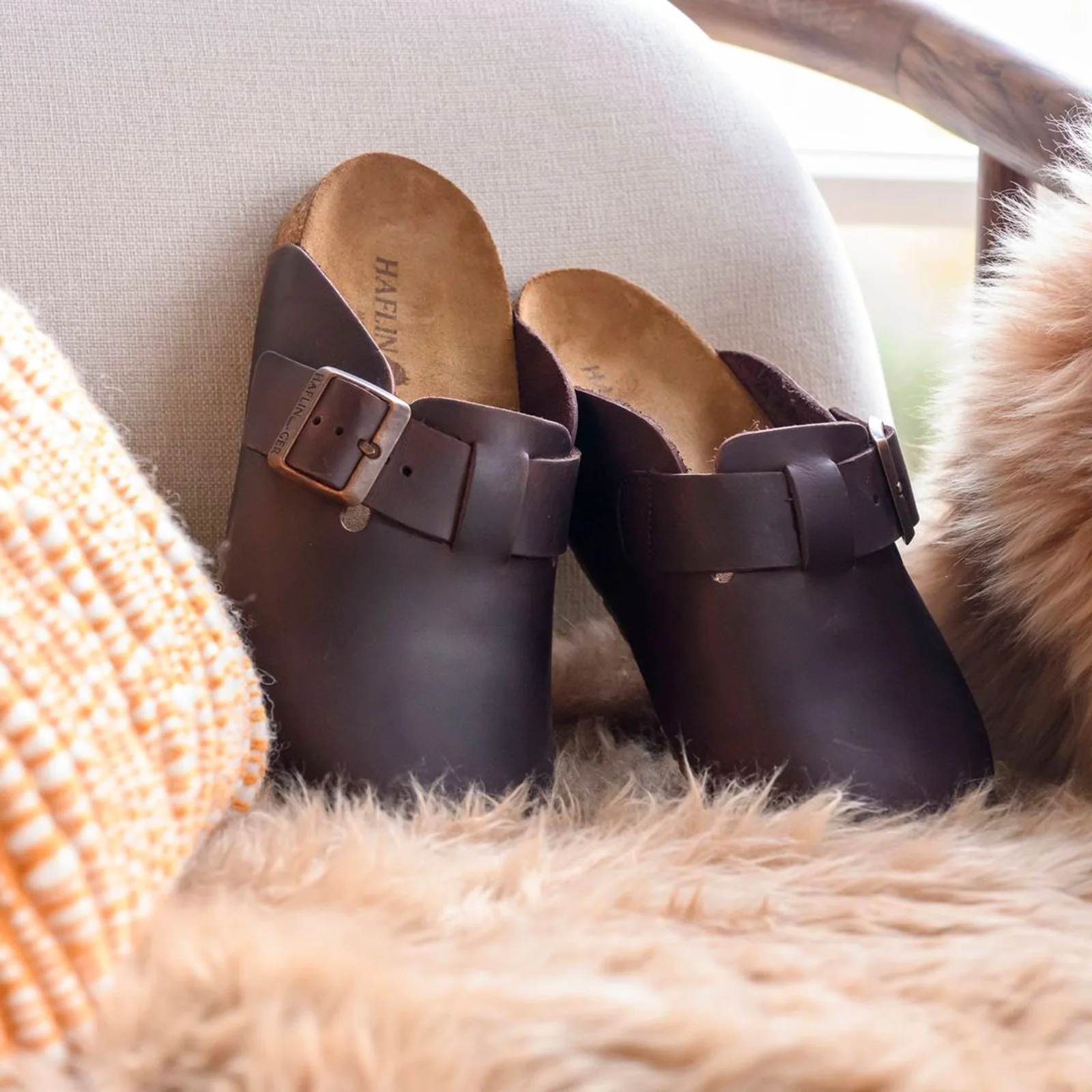 Haflinger Porto Clog (Unisex) - Dark Brown - Image 3