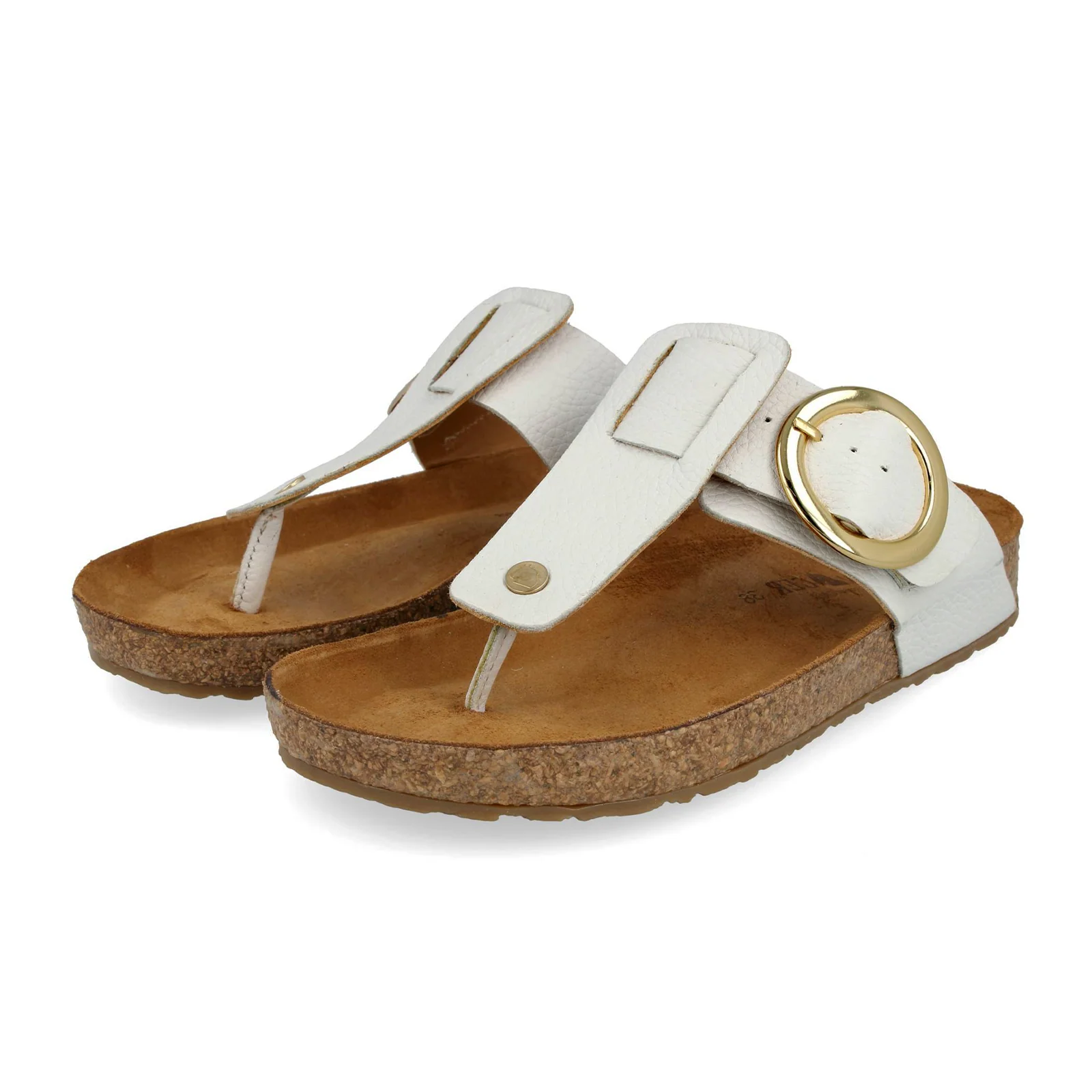 Haflinger Round Buckle Corinna Sandal (Women) - White Pebble - Image 2