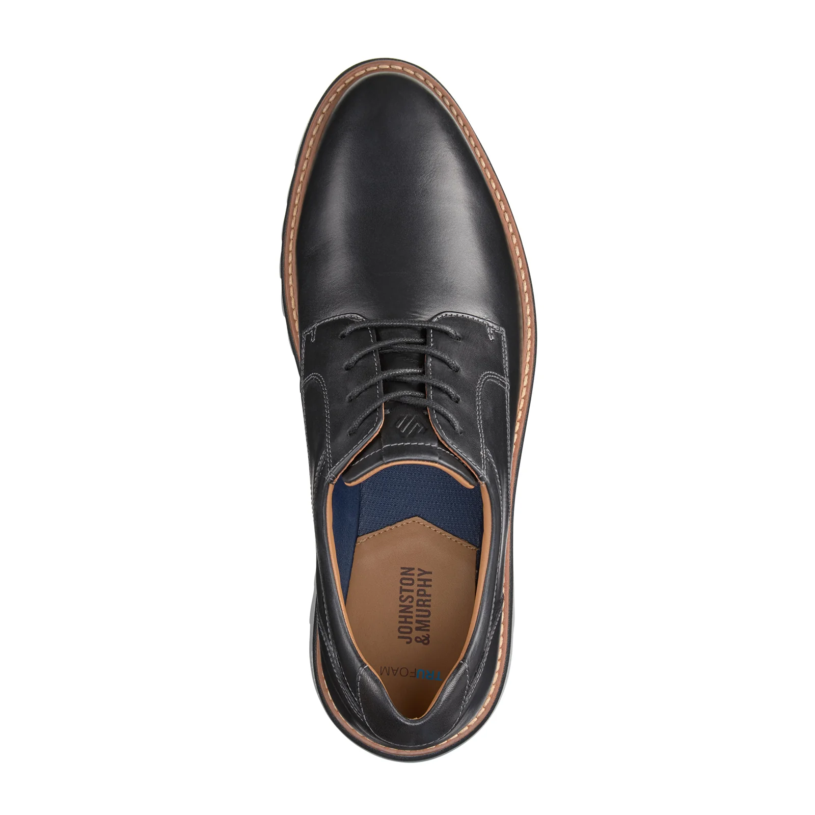 Johnston & Murphy Braydon Plain Toe Oxford (Men) - Black Full Grain - Image 4