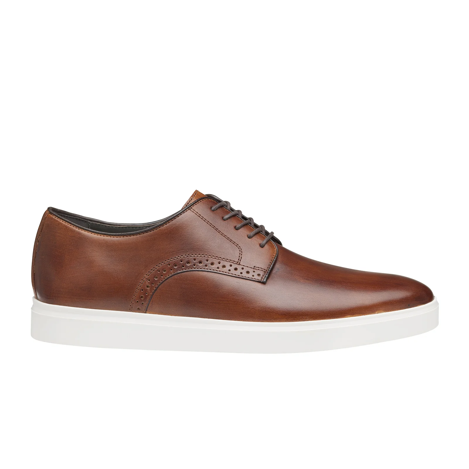 Johnston & Murphy Brody Plain Toe Oxford (Men) - Brown Hand-Stained Full Grain