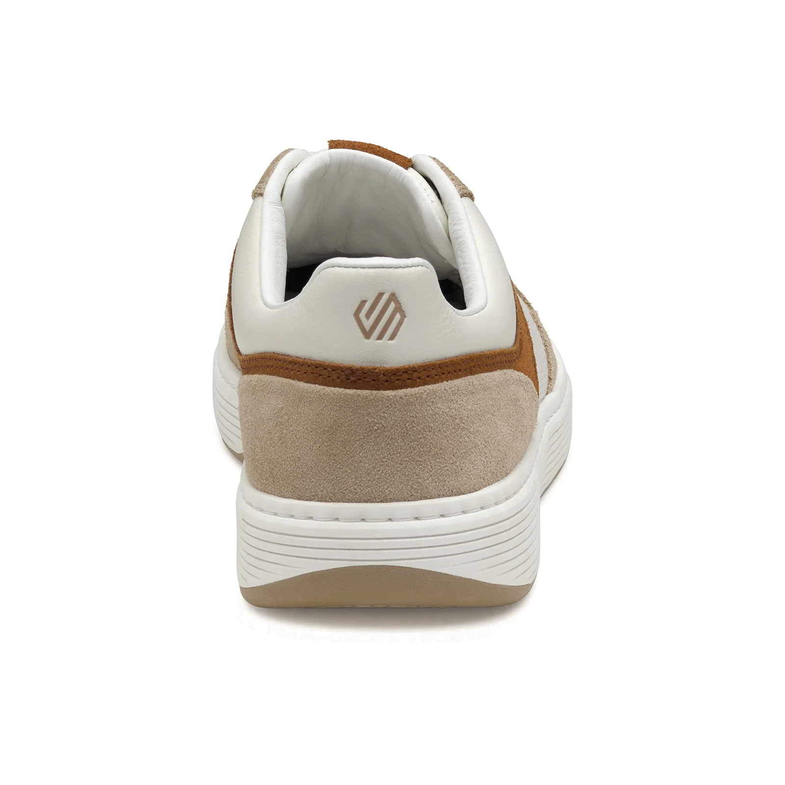Johnston & Murphy Dawson Moc Toe U-Throat Sneaker (Men) - White Full Grain/Taupe Suede - Image 4