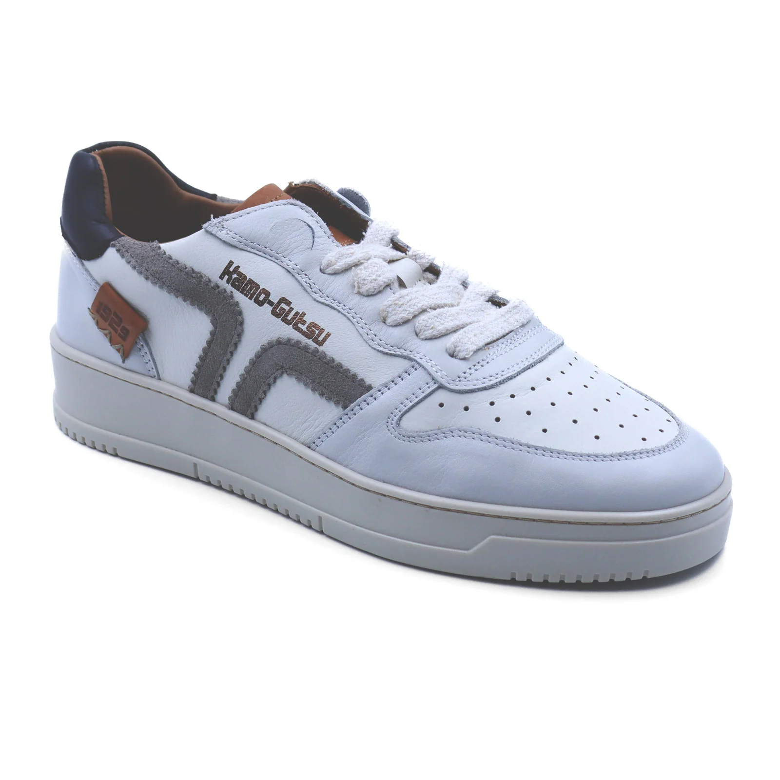 Kamo-Gutsu CAMPO 048 Sneaker (Men) - White/Tundra/Brown - Image 3