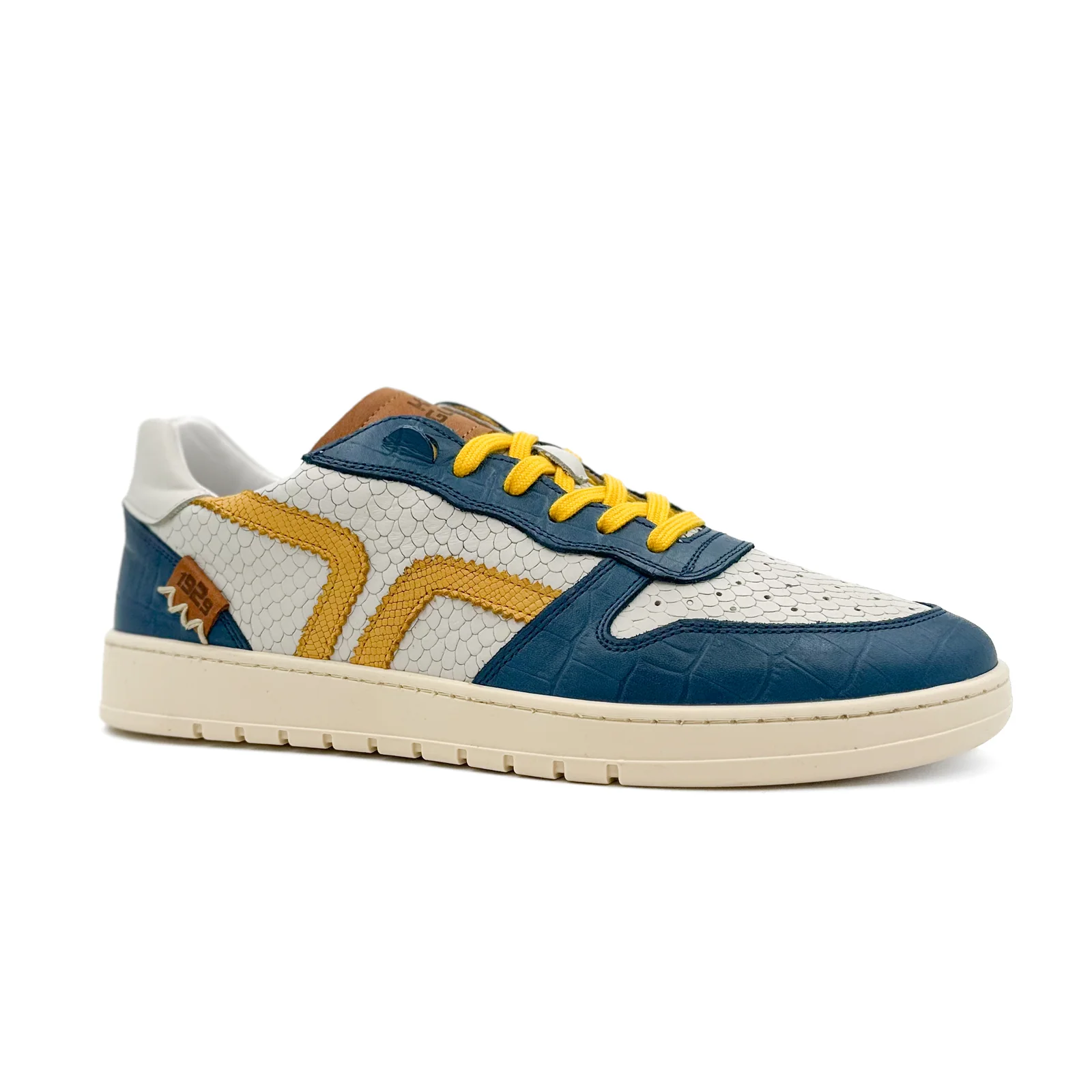 Kamo-Gutsu CAMPO 048 Sneaker (Men) - Blue/Ivory Print - Image 2