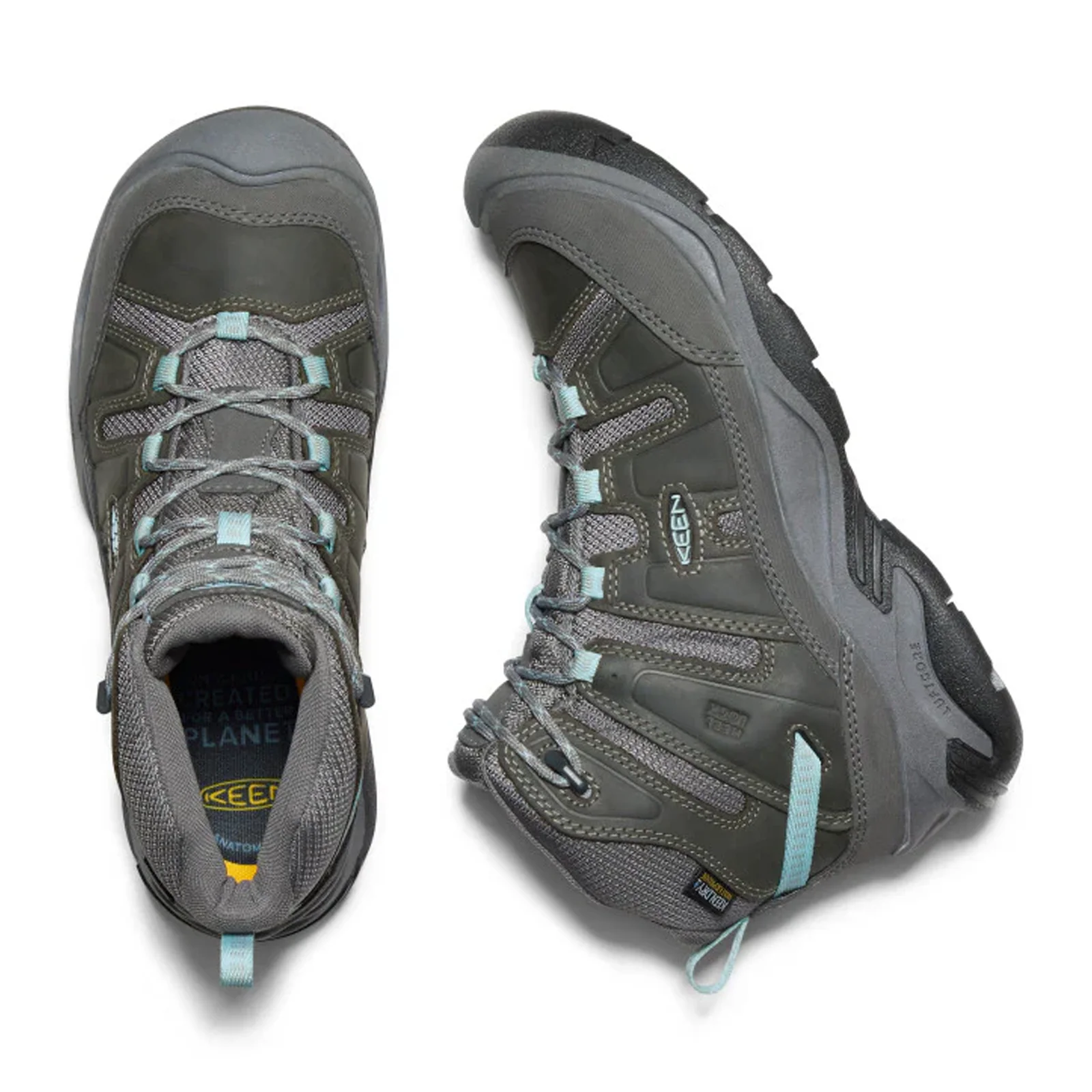 Keen Circadia Mid Waterproof Hiking Boot (Women) - Steel Grey/Cloud Blue - Image 4
