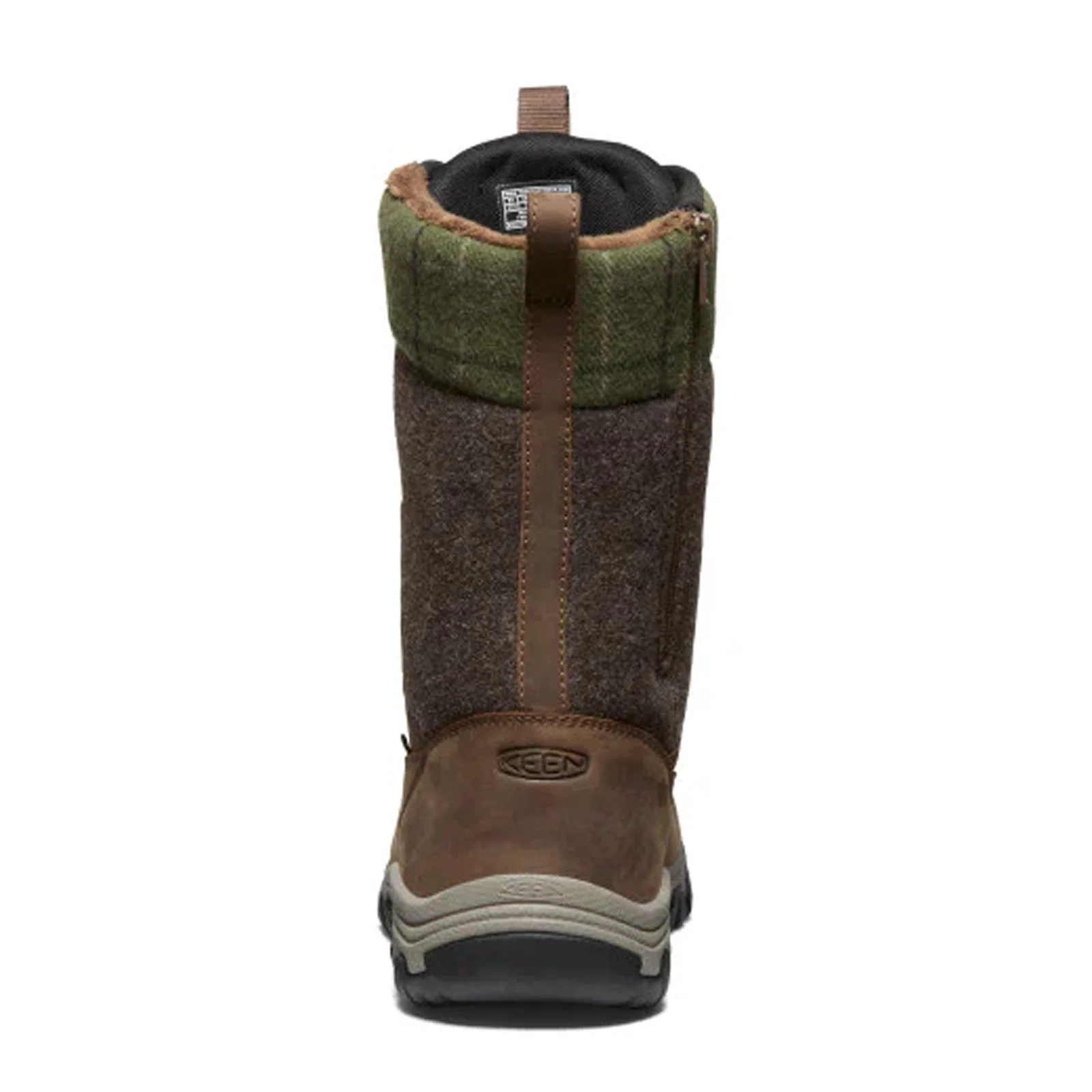 Keen Greta Mid Waterproof Boot (Women) - Dark Earth/Green Plaid - Image 3