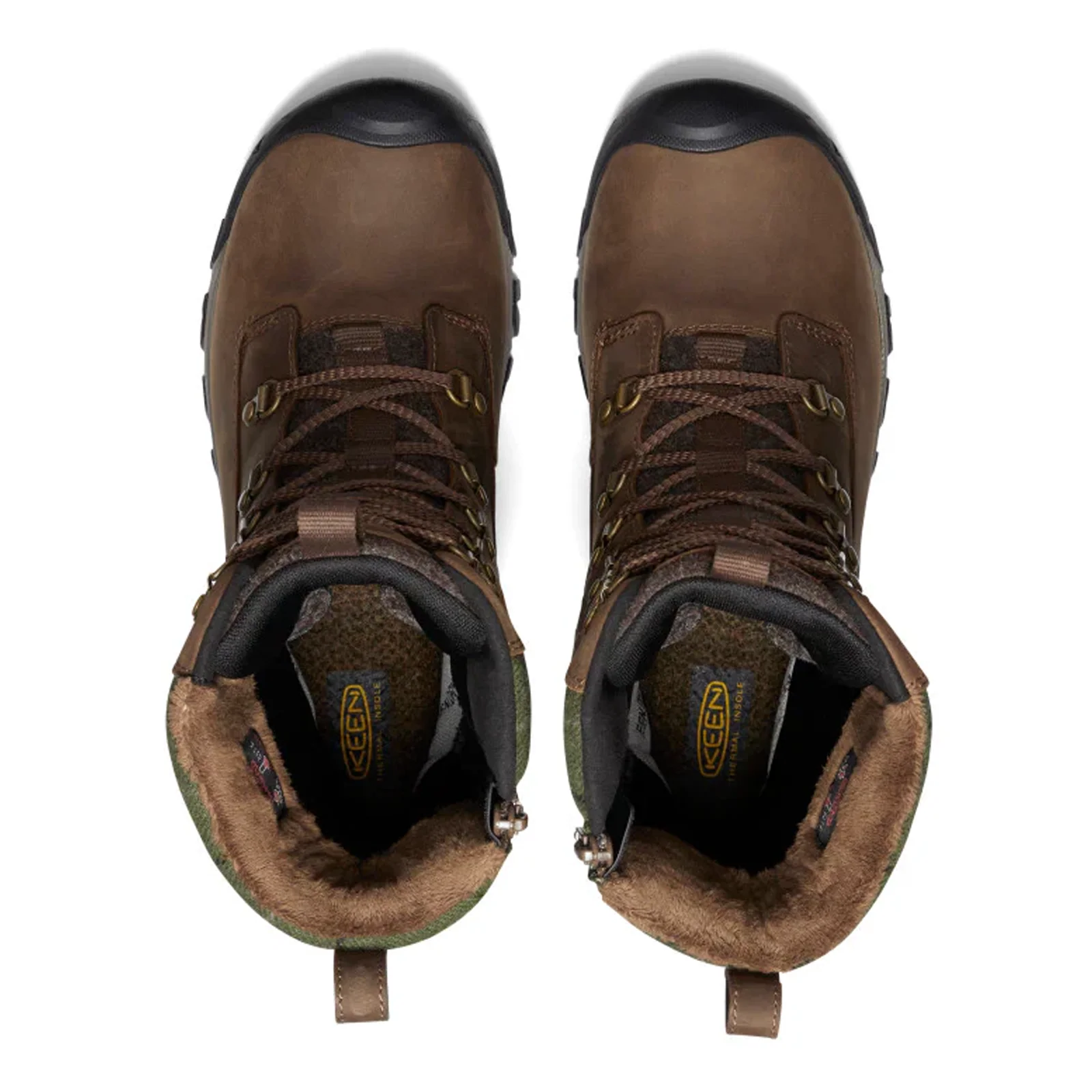 Keen Greta Mid Waterproof Boot (Women) - Dark Earth/Green Plaid - Image 4