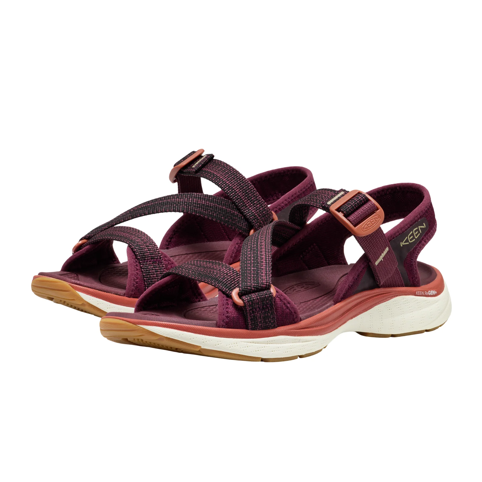 Keen Leiki Open Toe Sandal (Women) - Fig/Burnt Brick - Image 3