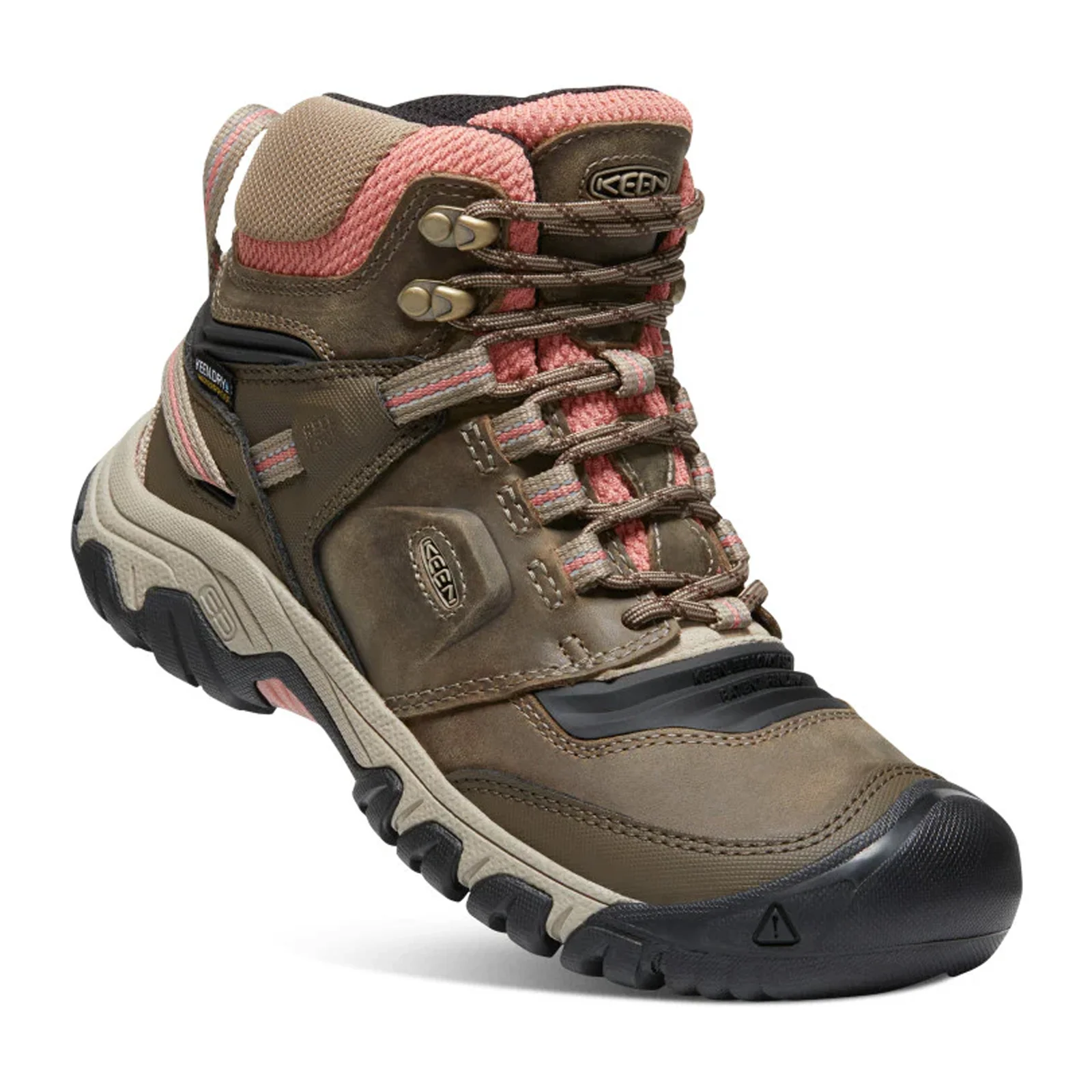 Keen Ridge Flex Mid Waterproof Boot (Women) - Timberwolf/Brick Dust - Image 3