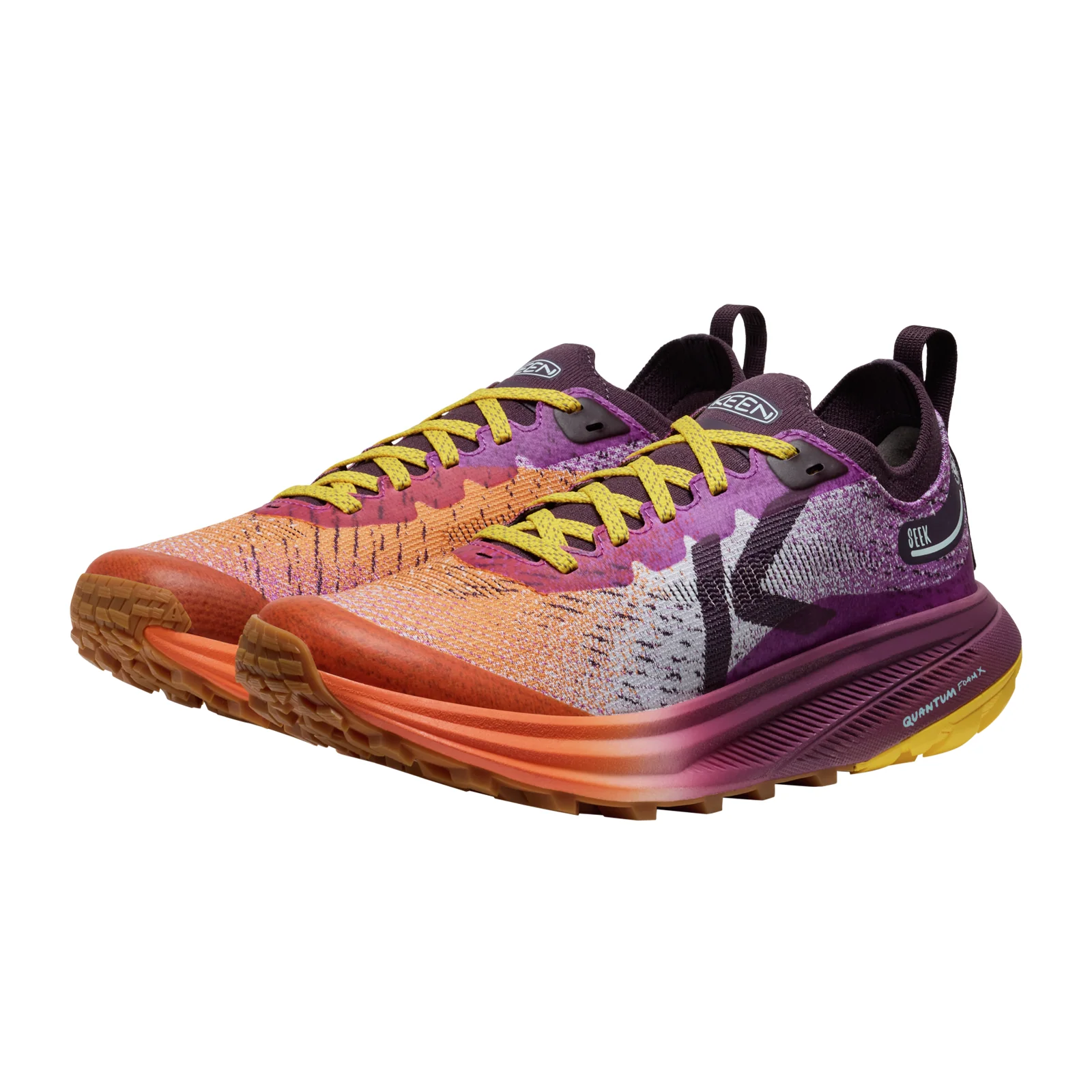 Keen Seek Trail Running Shoe (Women) - Willowherb/Orange Peel - Image 3
