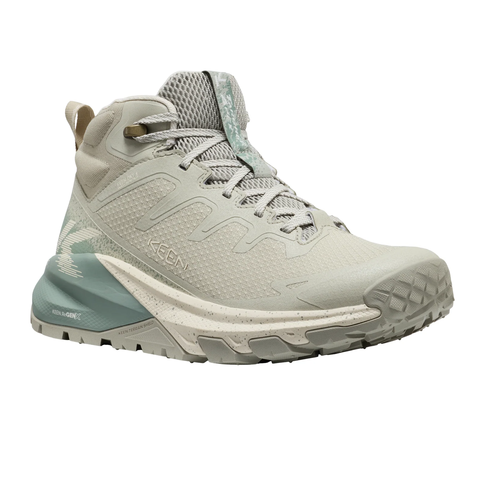 Keen Targhee Apex Mid Waterproof Hiking Boot (Women) - Abbey Stone/Birch - Image 2