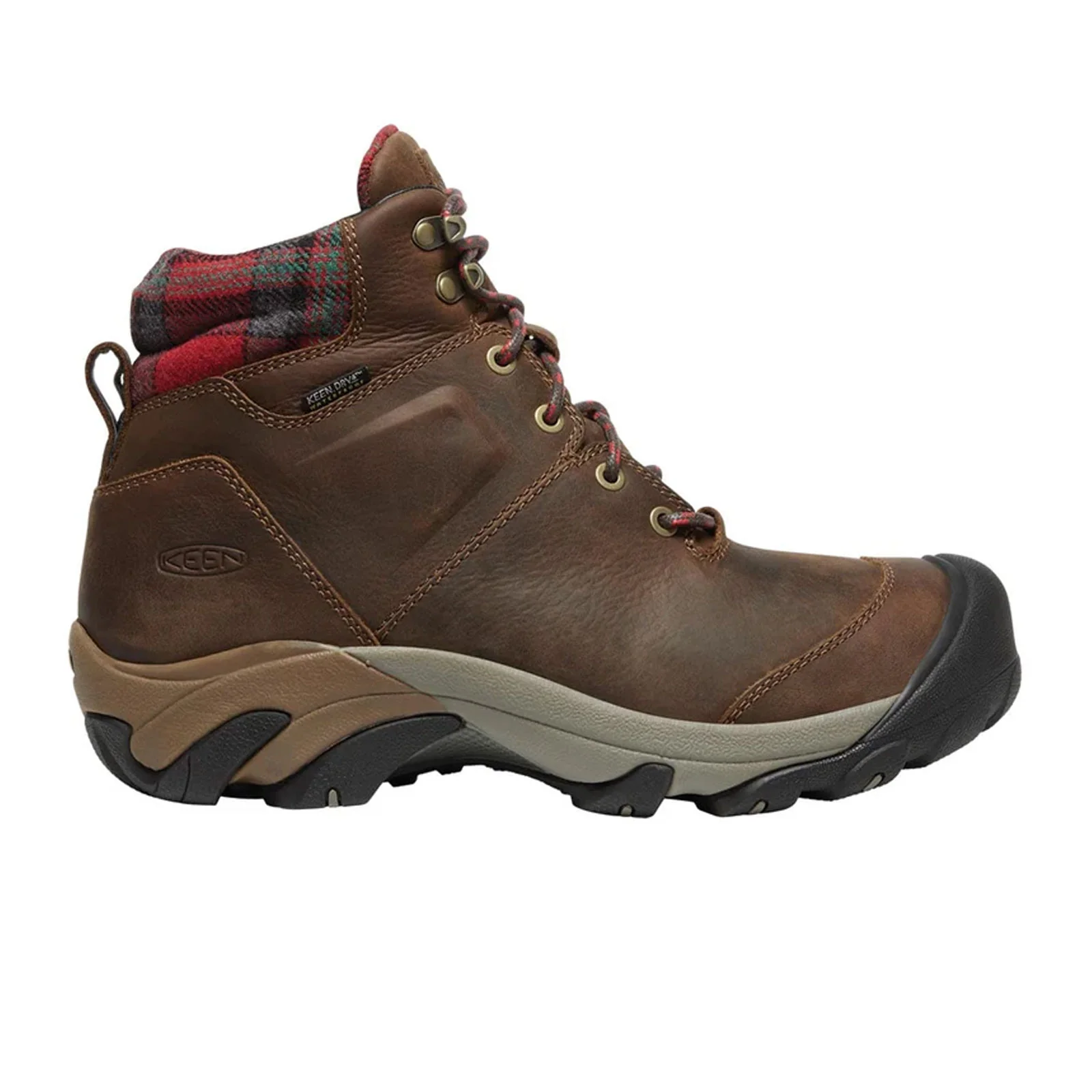 Keen Targhee II Winter Waterproof Boot (Men) - Dark Earth/Red Plaid