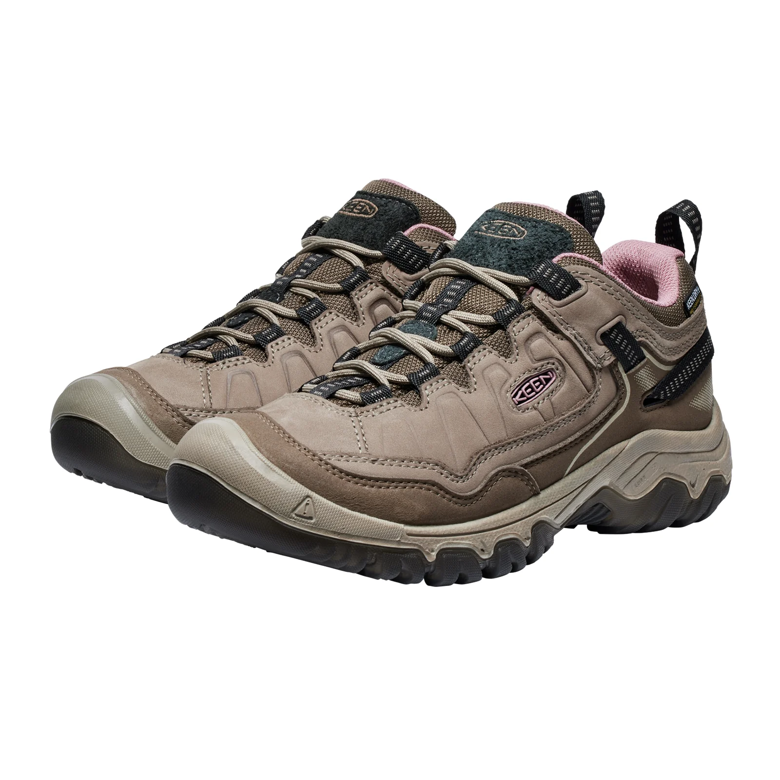 Keen Targhee IV Waterproof Hiking Shoe (Women) - Brindle/Nostalgia Rose - Image 3