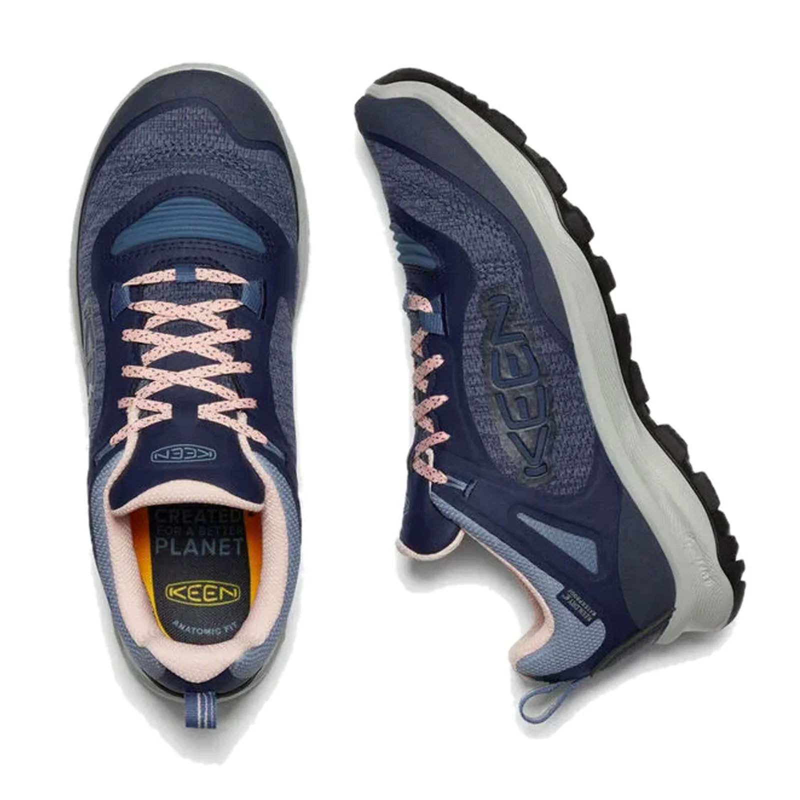 Keen Terradora Flex Waterproof Hiking Shoe (Women) - Vintage Indigo/Peachy Keen - Image 3