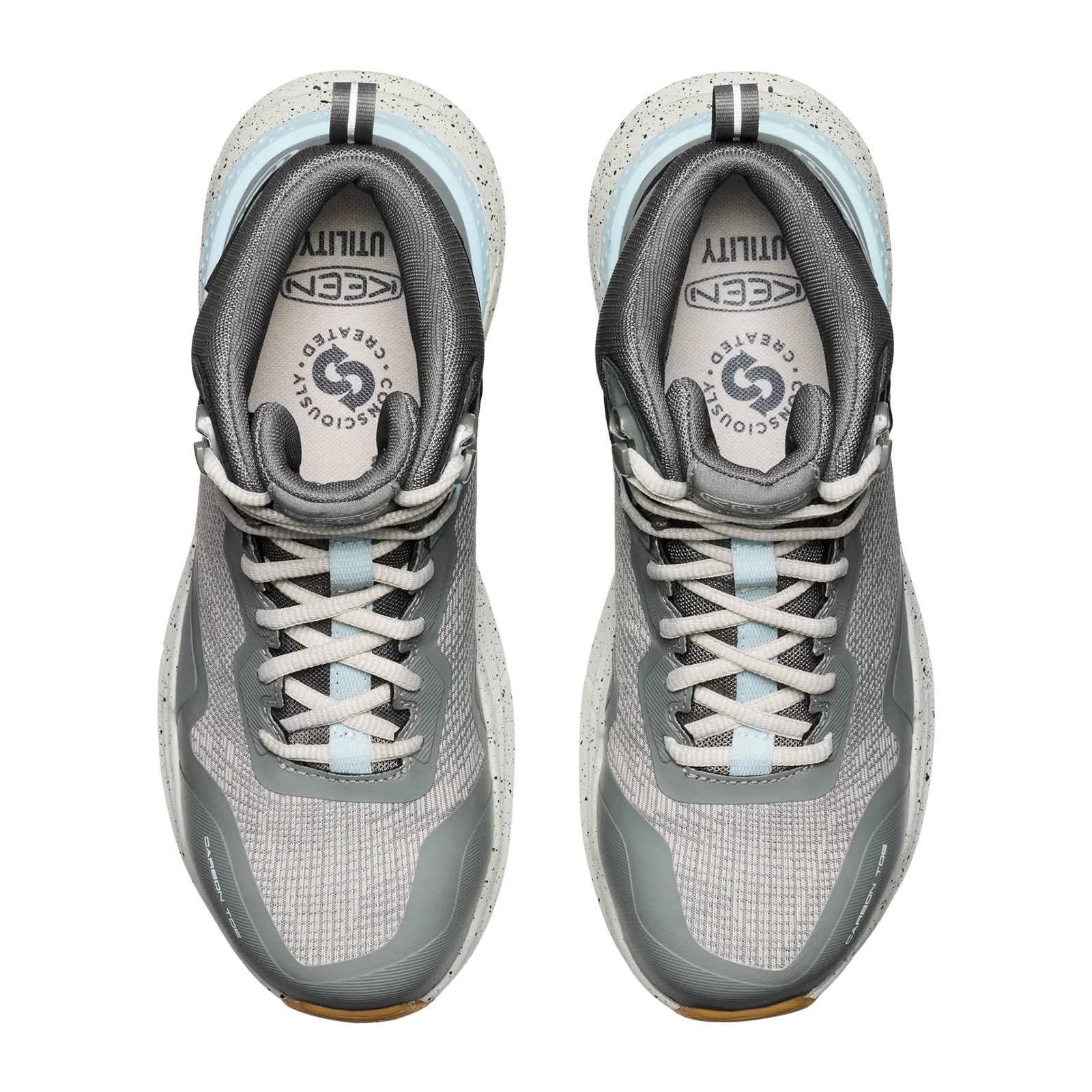 Keen Utility Synchro Mid Waterproof Carbon Toe Work Boot (Women) - Steel Grey/Gum - Image 3