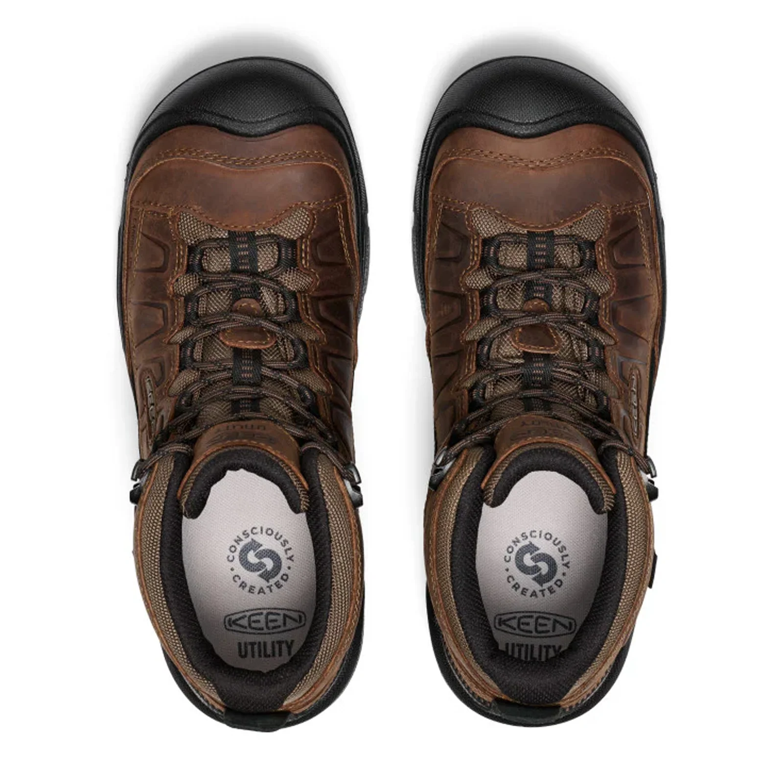 Keen Utility Targhee IV Mid Waterproof Carbon Toe Work Boot (Men) - Dark Earth/Black - Image 4