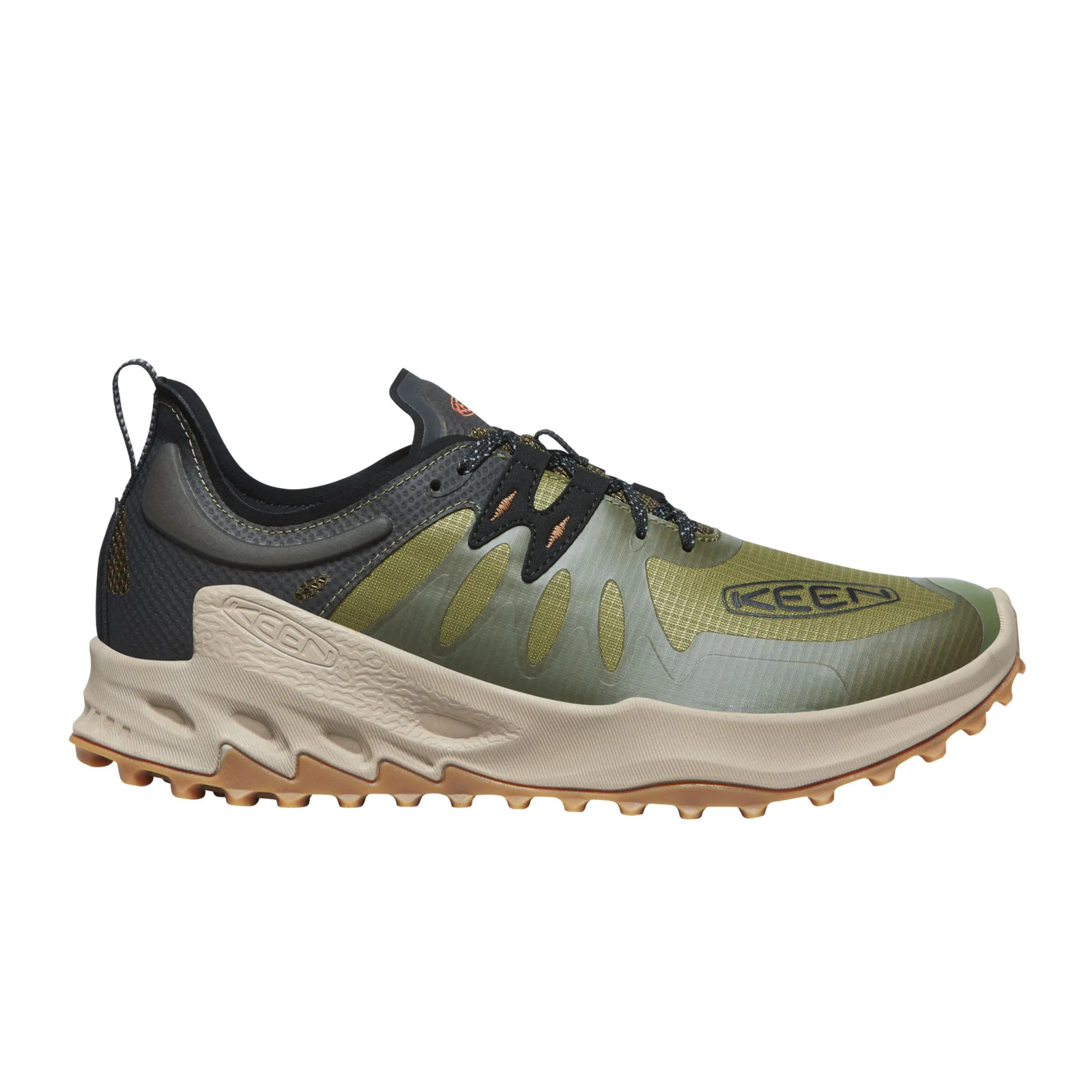 Keen Zionic Speed Hiking Shoe (Men) - Dark Olive/Scarlet Ibis