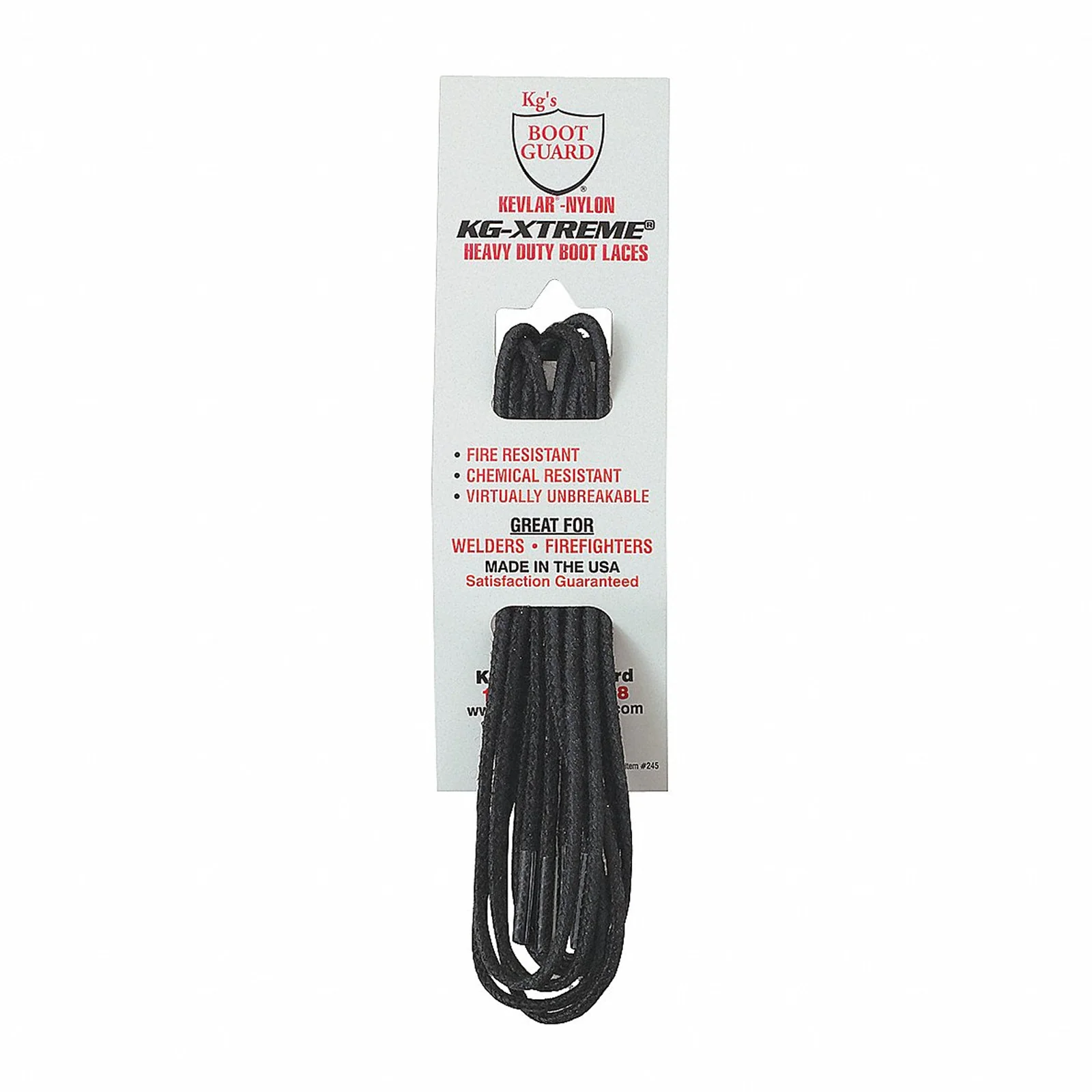 KG Kevlar Boot Lace - Black - Image 2
