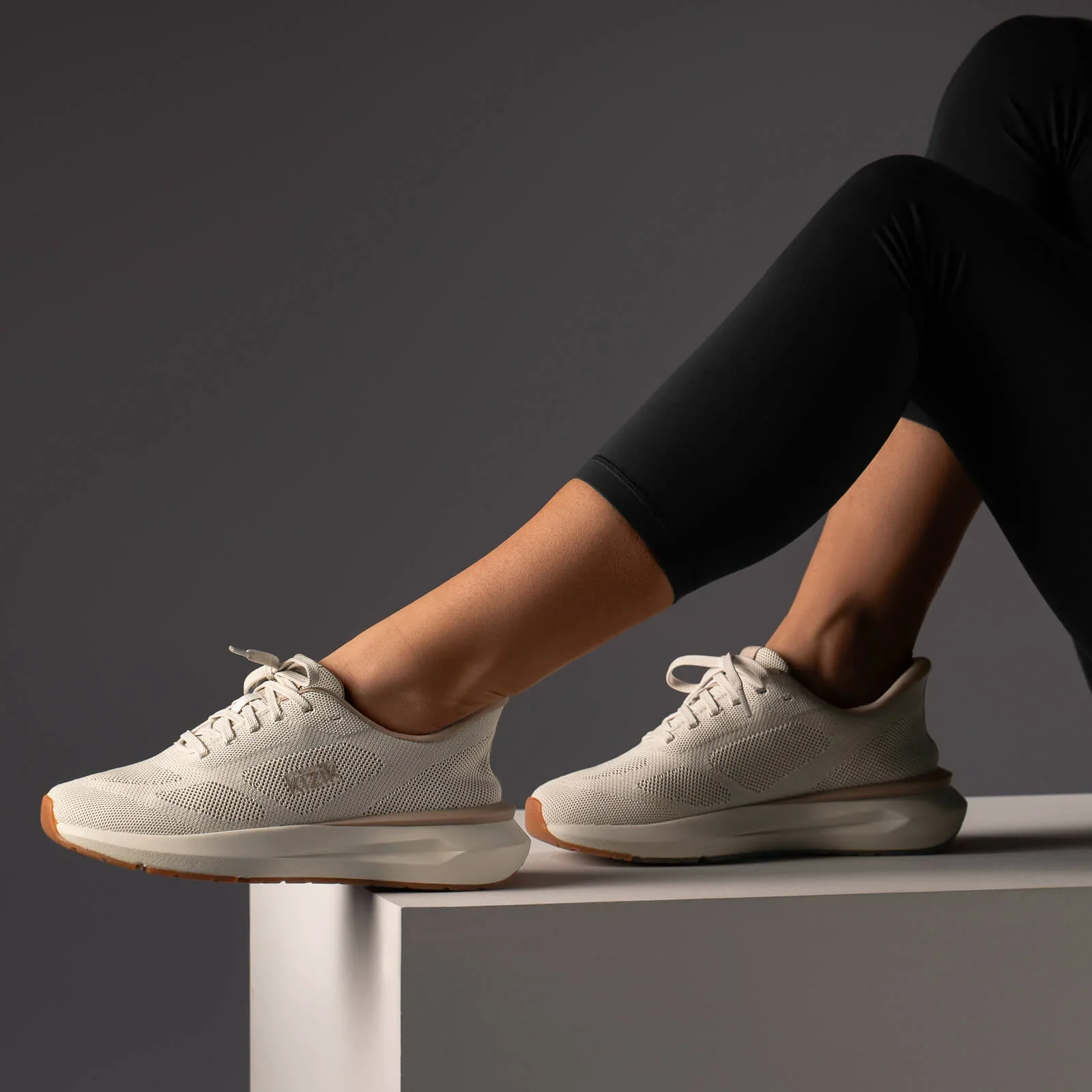 Kizik Athens 2 Knit Sneaker (Women) - Oatmeal/Warm Taupe - Image 9