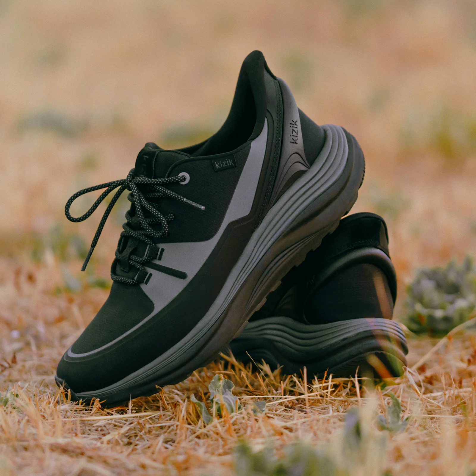 Kizik London All-Terrain Sneaker (Men) - Black/Poppyseed - Image 3