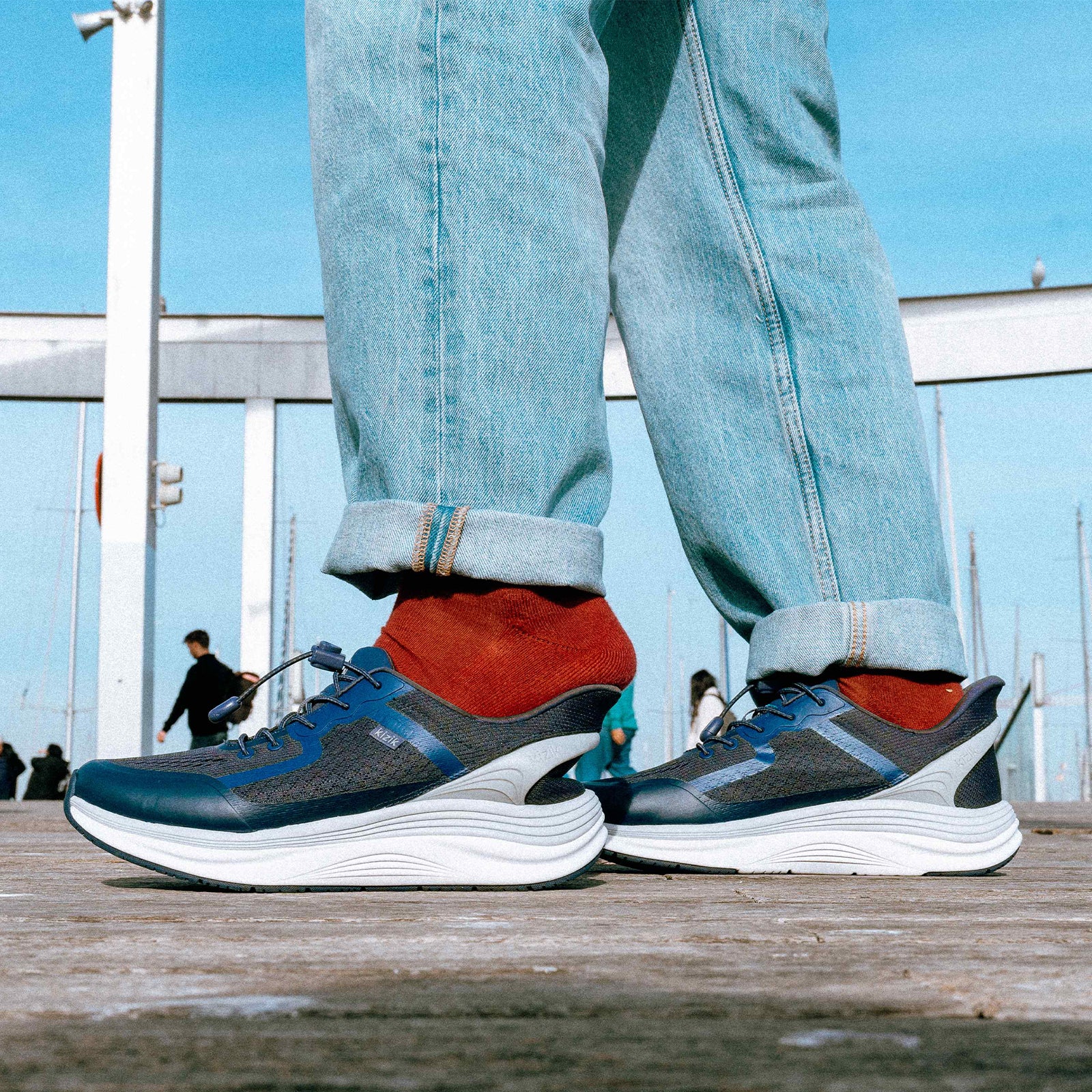 Kizik London Sneaker (Men) - Naval Academy/Harbor Mist - Image 5