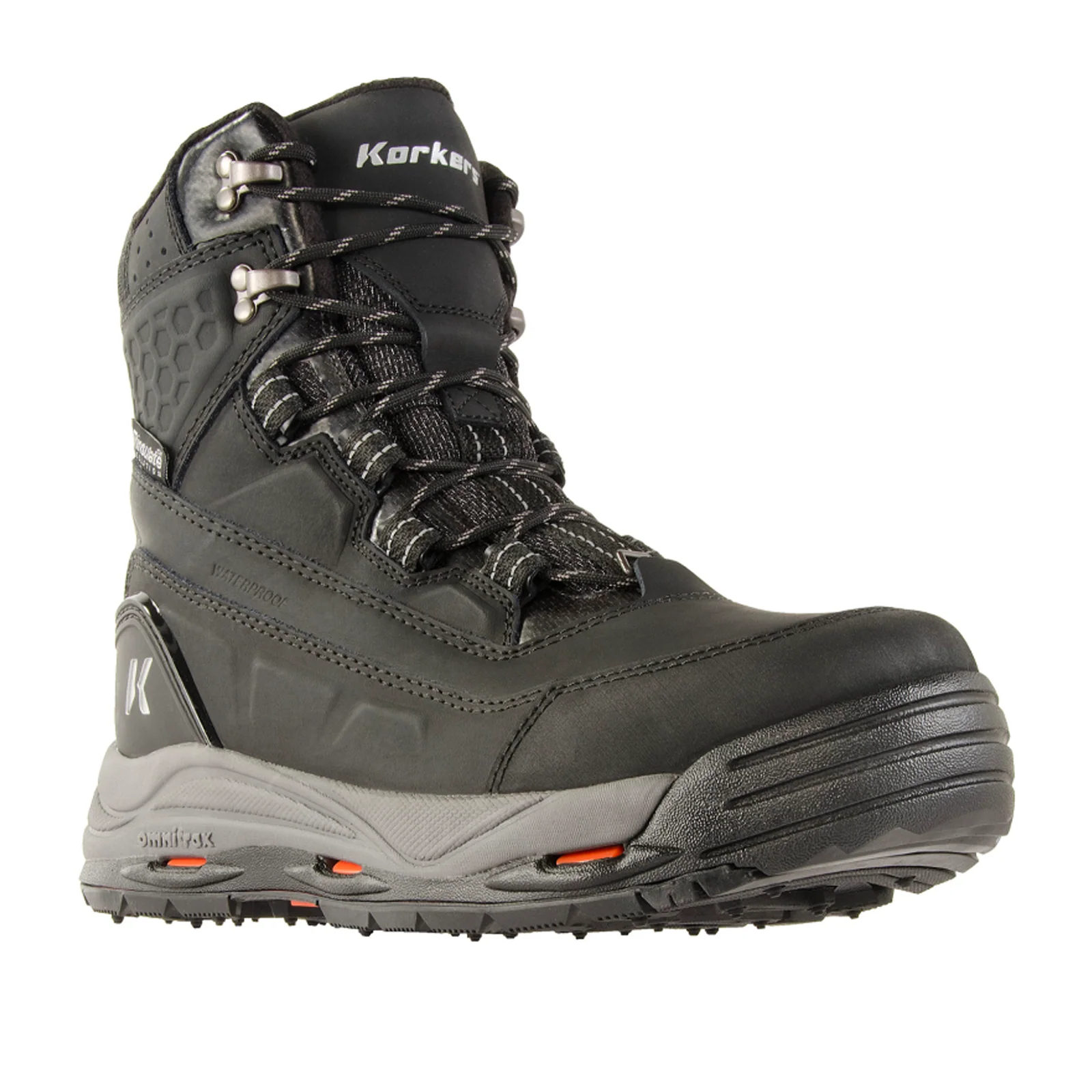 Korkers Snowmageddon Insulated Waterproof Boot with SnowTrac Sole (Men) - Black - Image 2