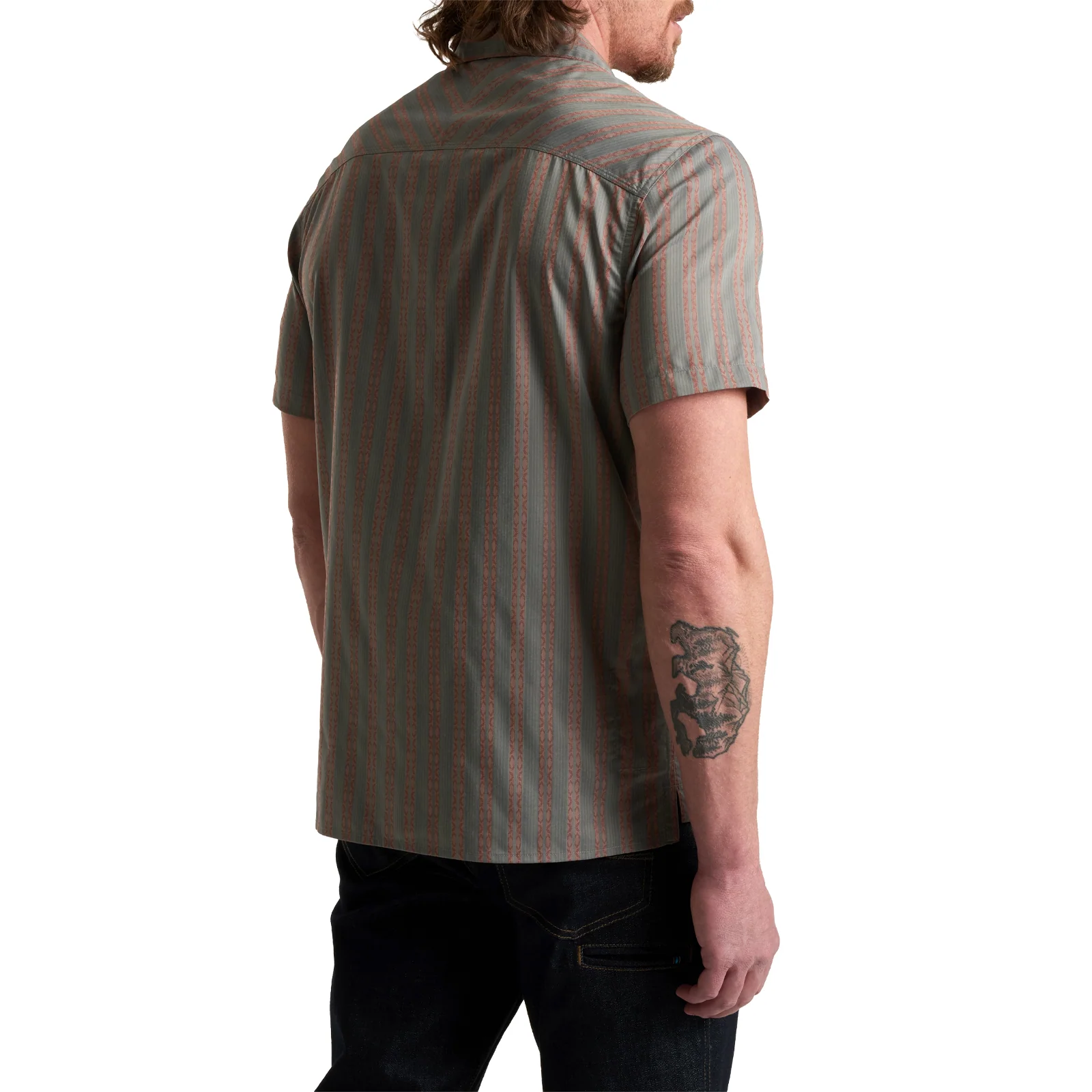 Kuhl Bohemian Short Sleeve Shirt (Men) - Charcoal/Brick - Image 2