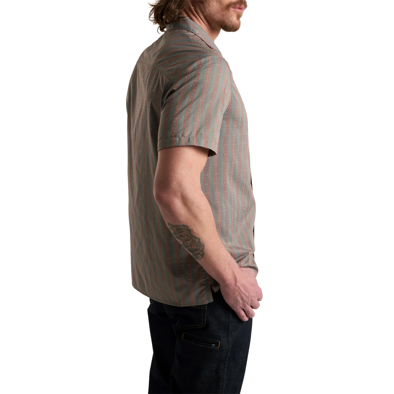Kuhl Bohemian Short Sleeve Shirt (Men) - Charcoal/Brick - Image 3