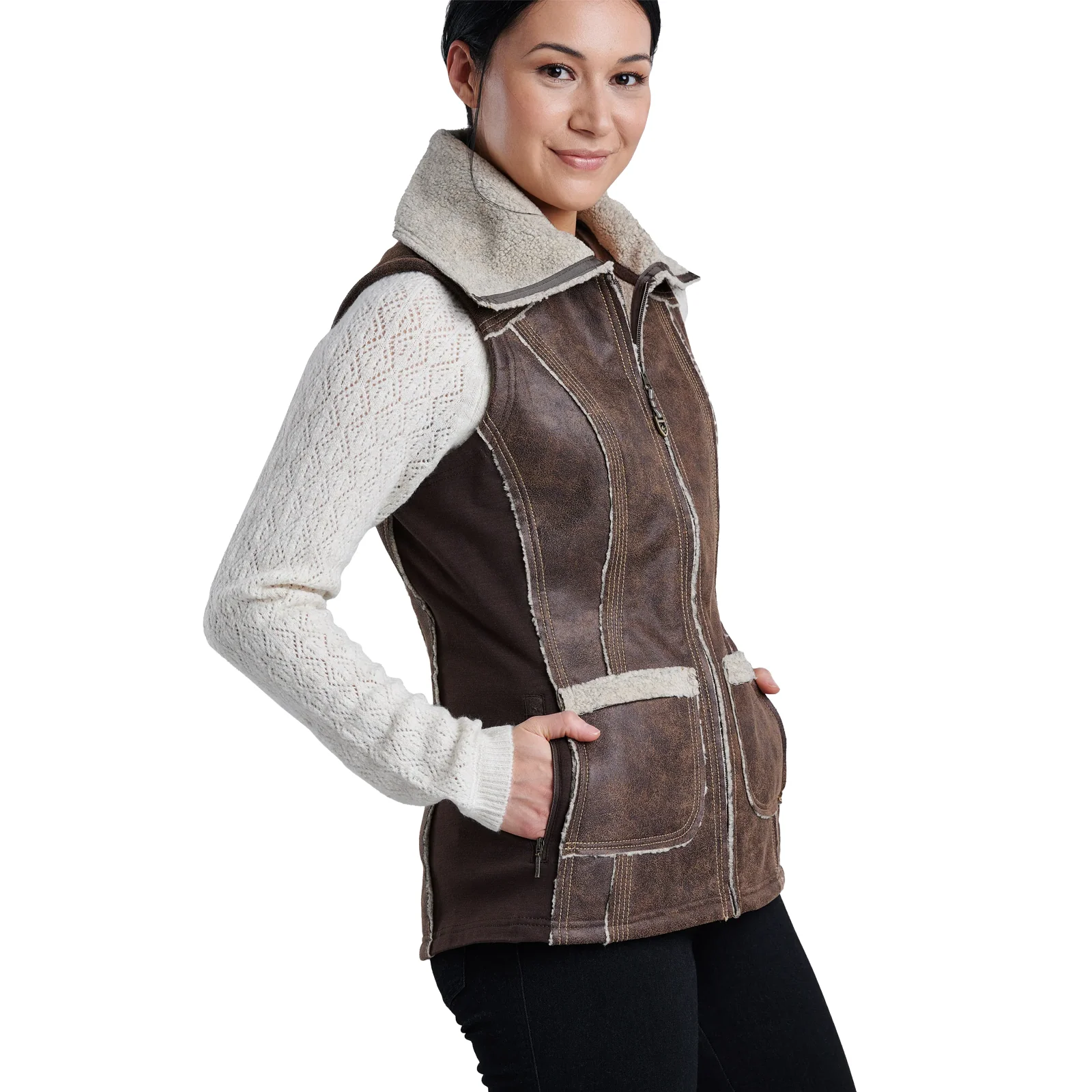 Kuhl Dani Sherpa Vest (Women) - Oak - Image 2