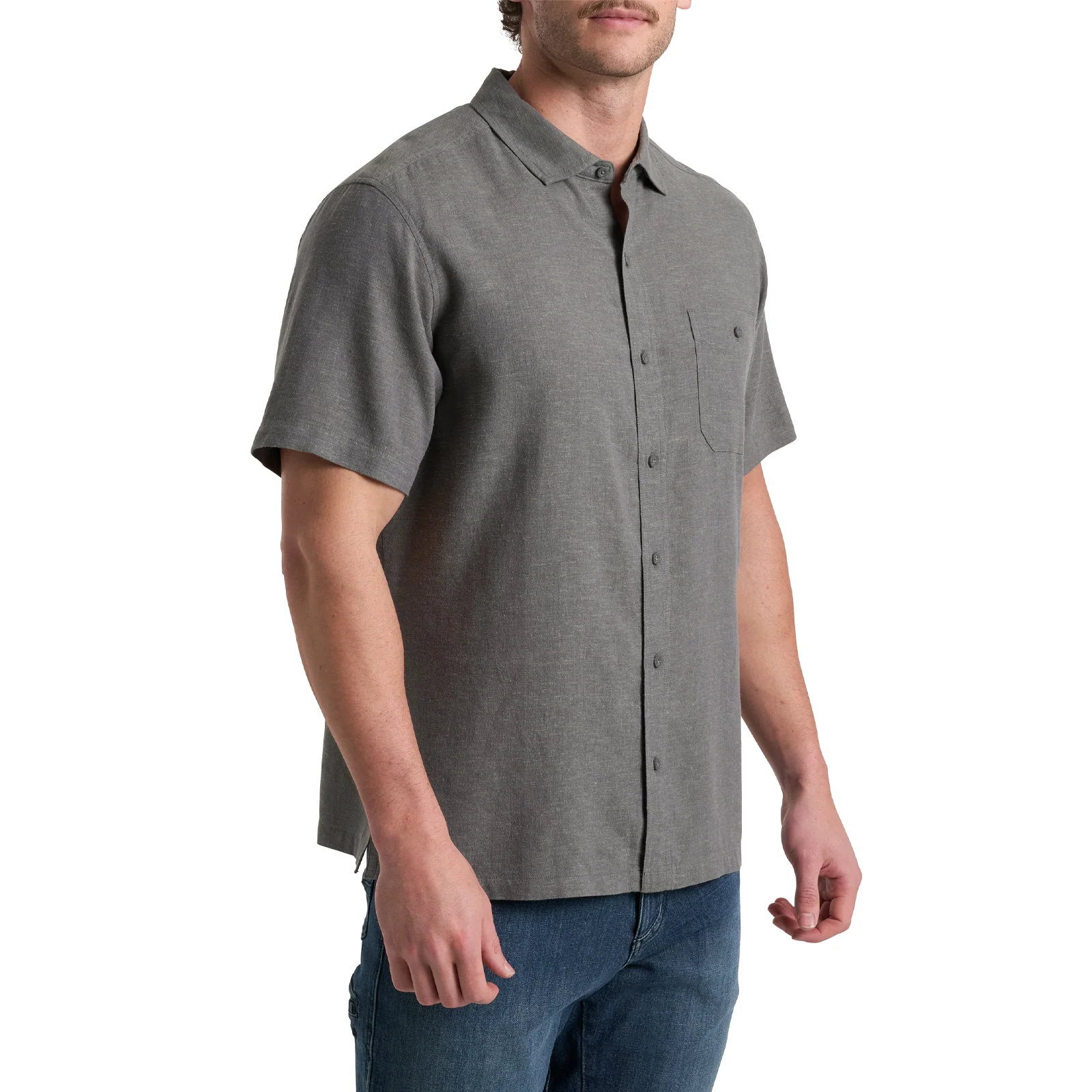Kuhl Getaway Short Sleeve Shirt (Men) - Pewter Green