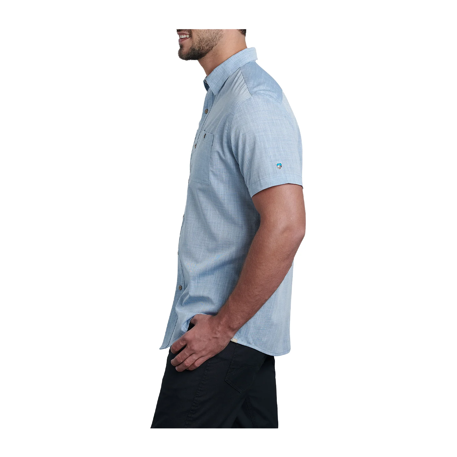 Kuhl Karib Short Sleeve Shirt (Men) - Horizon Blue - Image 2