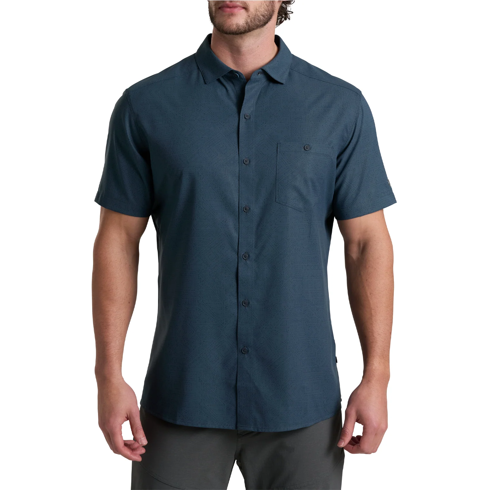 Kuhl Persuadr Short Sleeve Shirt (Men) - Midnight Tide