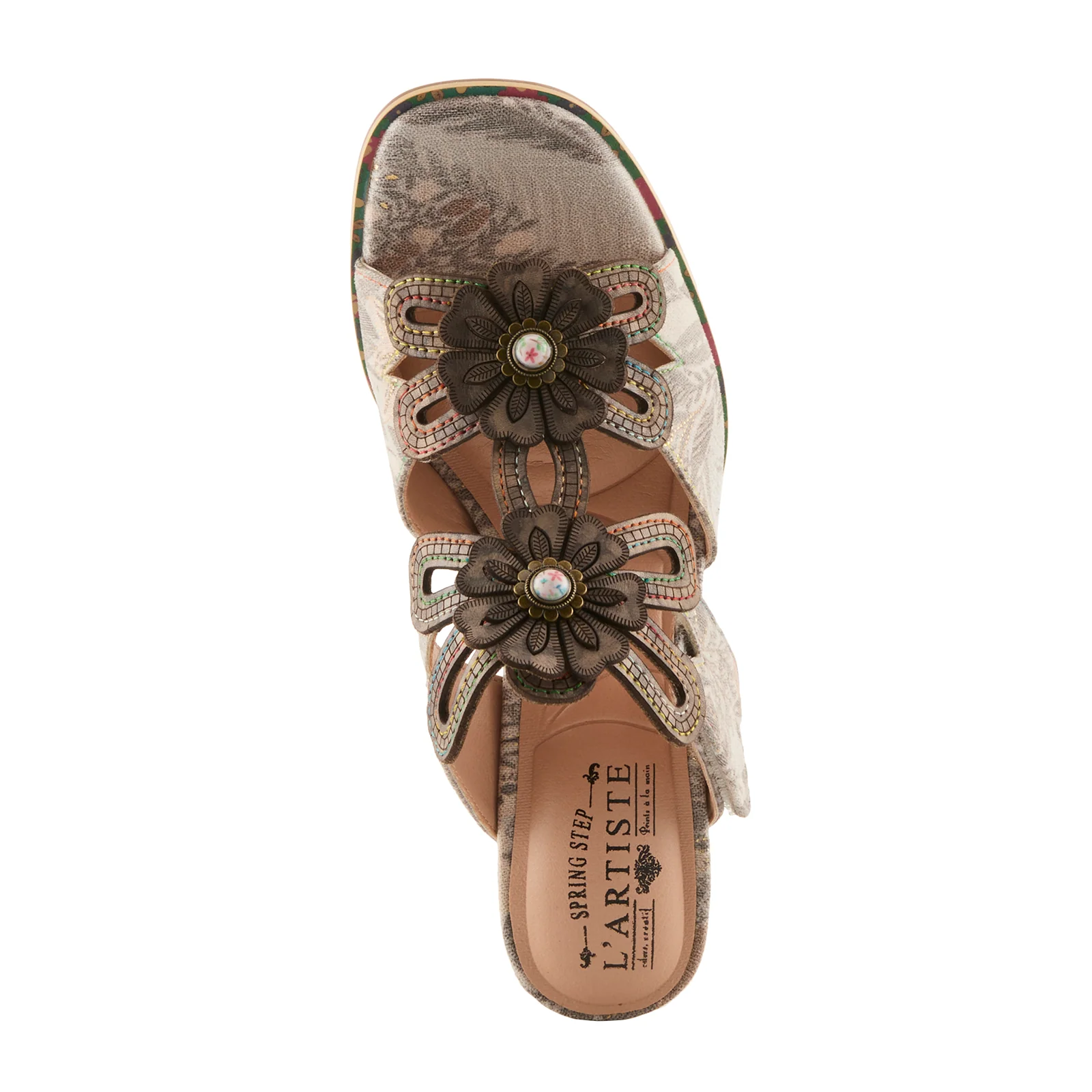 L'Artiste Alania-Garden Wedge Sandal (Women) - Grey Multi - Image 6