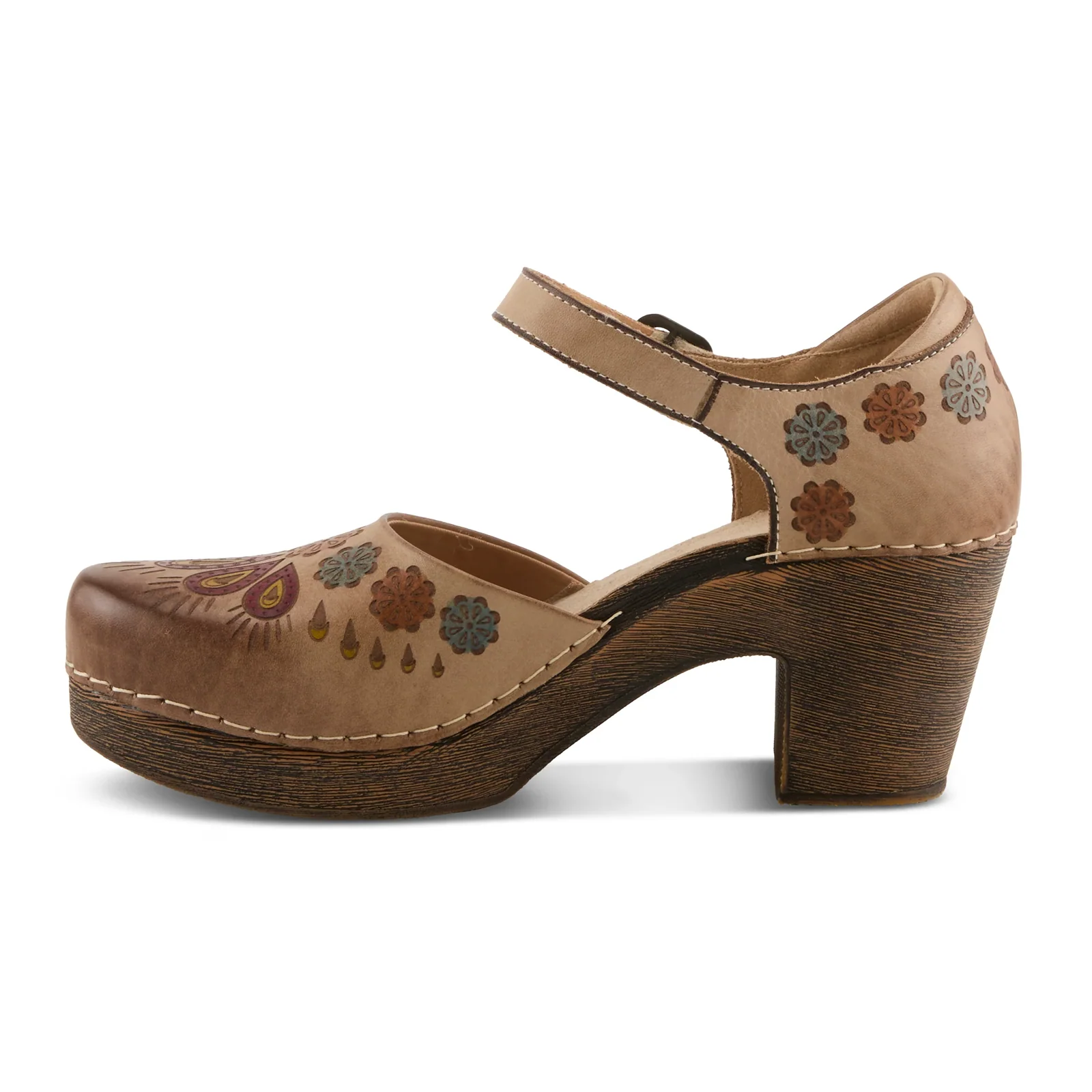 L'Artiste Bridgitte Heeled Mary Jane (Women) - Beige Multi - Image 2