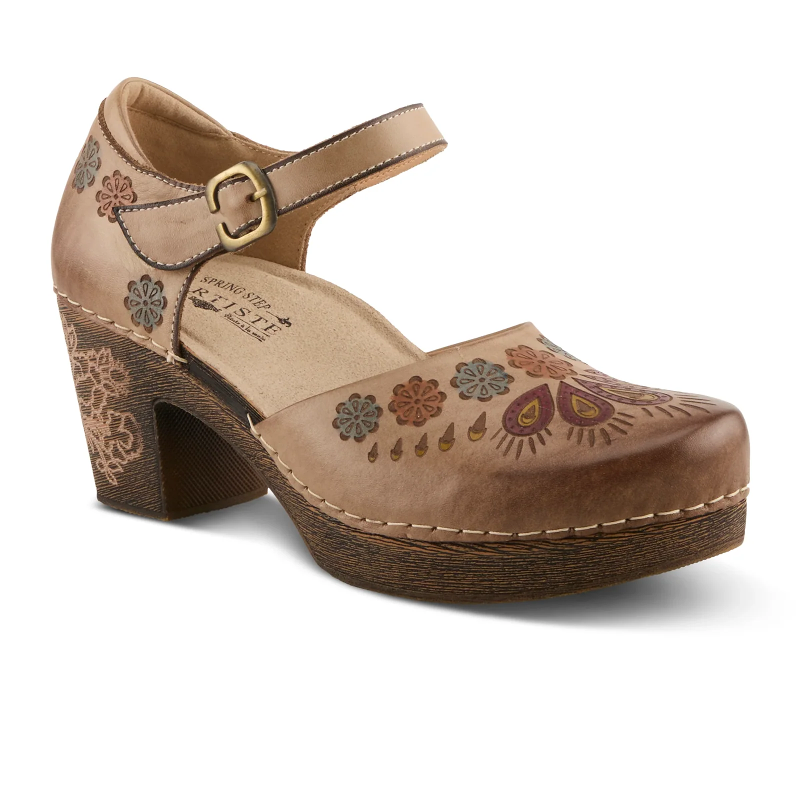 L'Artiste Bridgitte Heeled Mary Jane (Women) - Beige Multi - Image 3