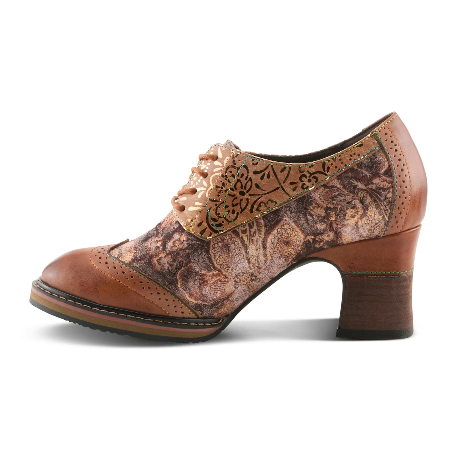 L'Artiste Caden Heeled Oxford (Women) - Tan Multi - Image 2
