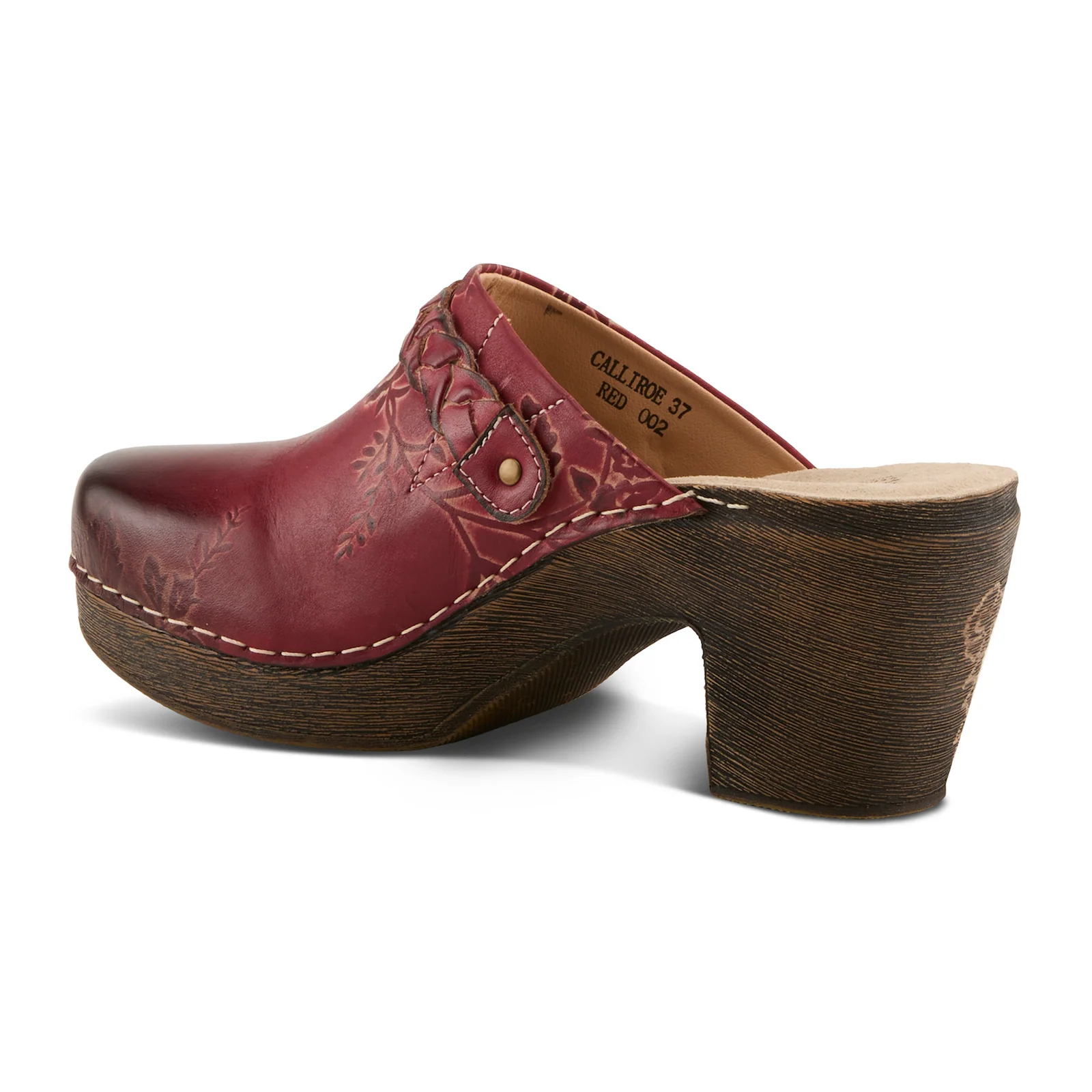 L'Artiste Calliroe Heeled Clog (Women) - Dark Red Multi - Image 4