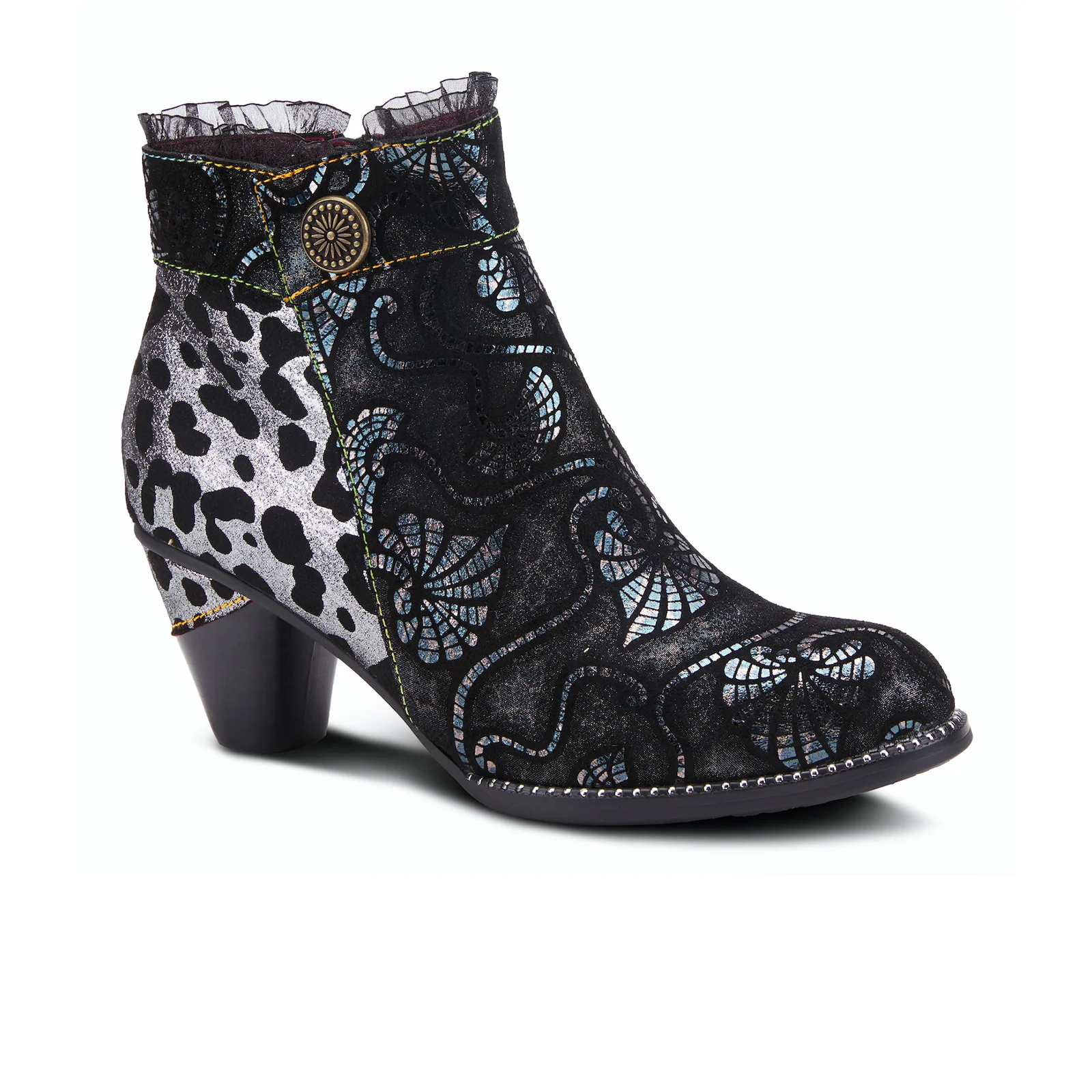 L'Artiste Dessa Heeled Ankle Boot (Women) - Black Multi - Image 3