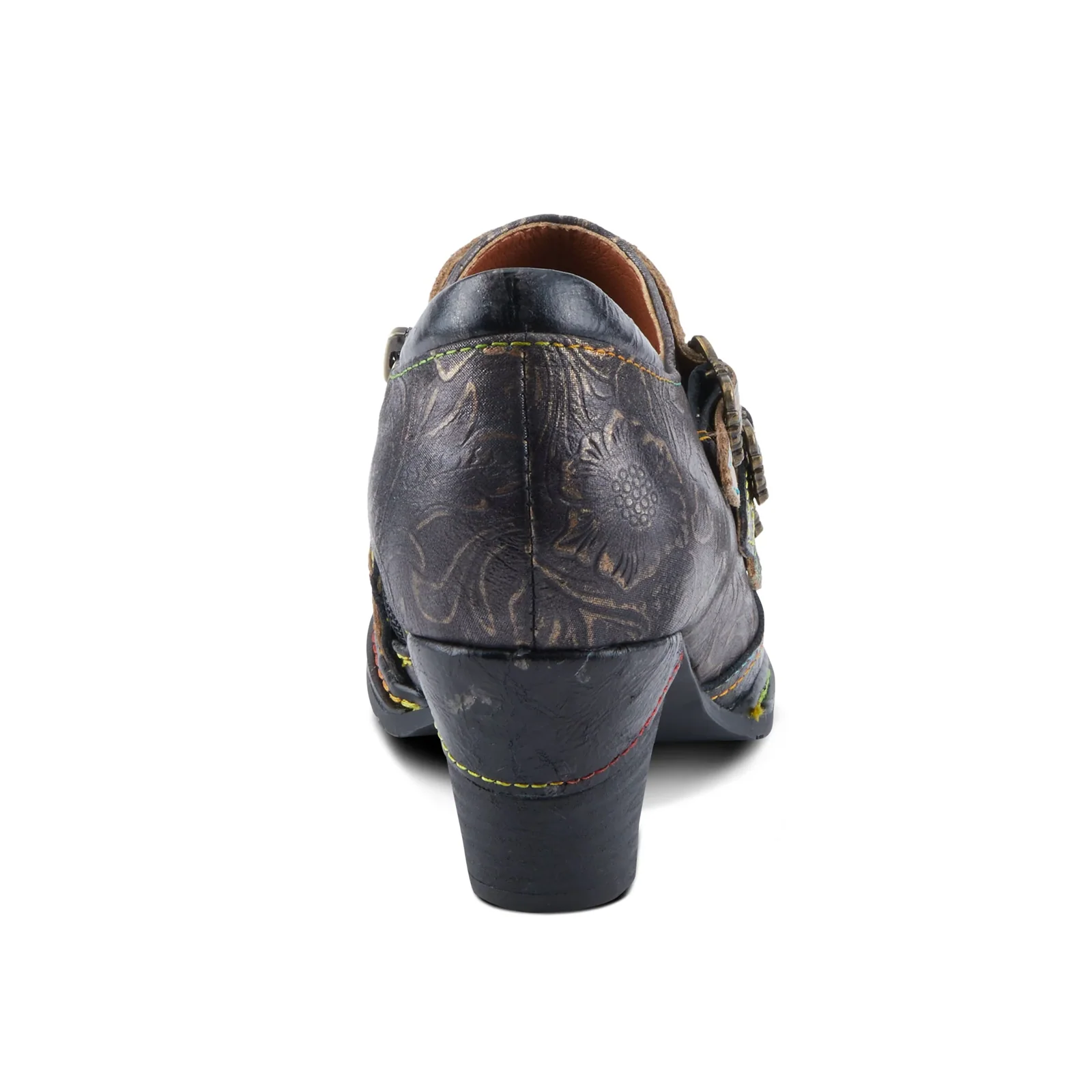 L'Artiste Graphic Heeled Ankle Boot (Women) - Black Metallic - Image 5