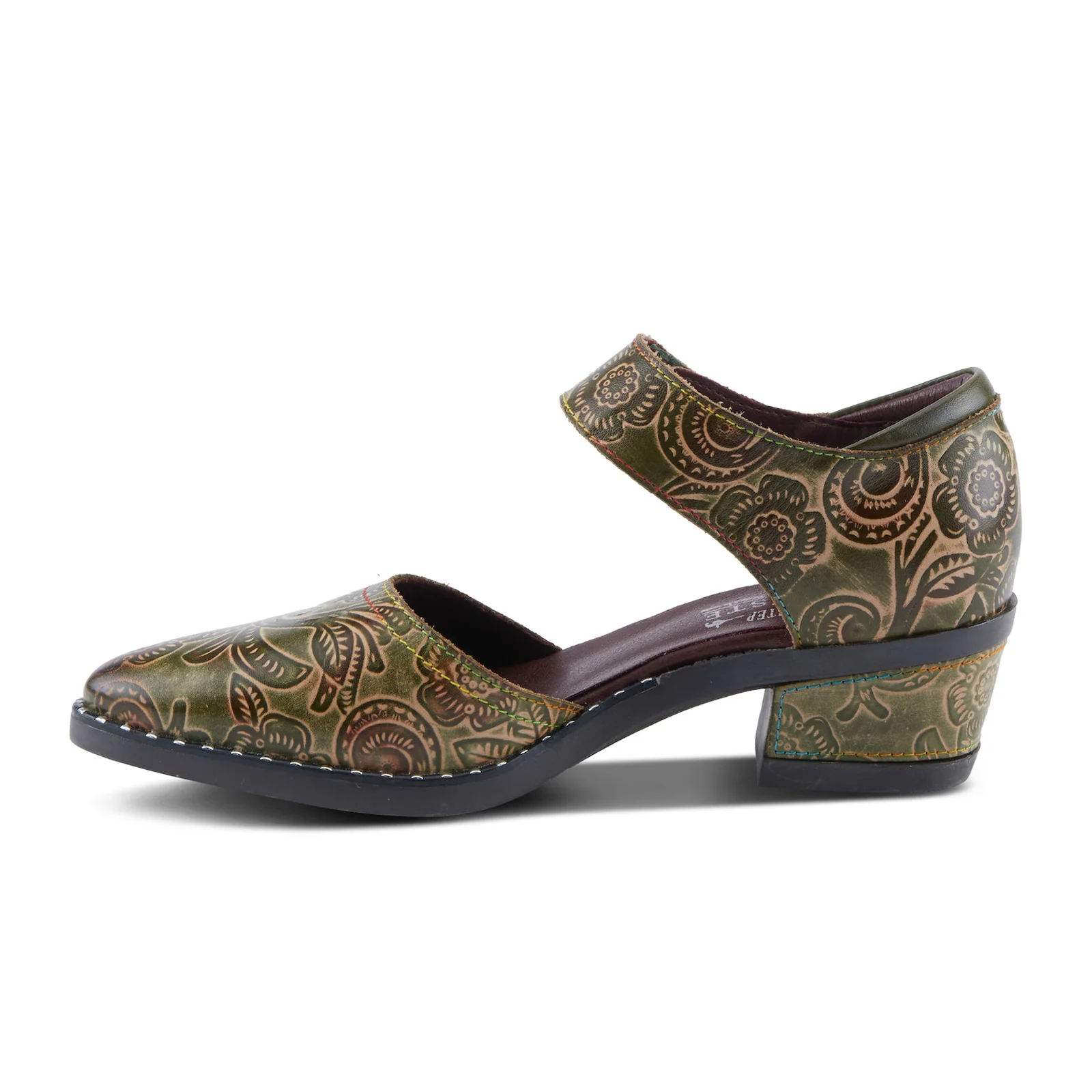 L'Artiste Jazzberry Heeled Mary Jane (Women) - Olive Multi - Image 2